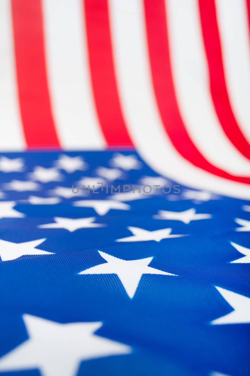 Flag of United States of America - US Flag Drapery - Shallow Depth of Field
