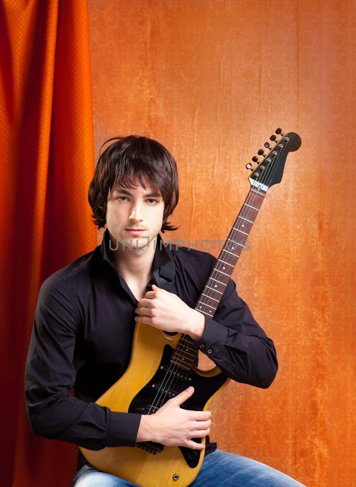 british indie pop rock look young musician guitar player man