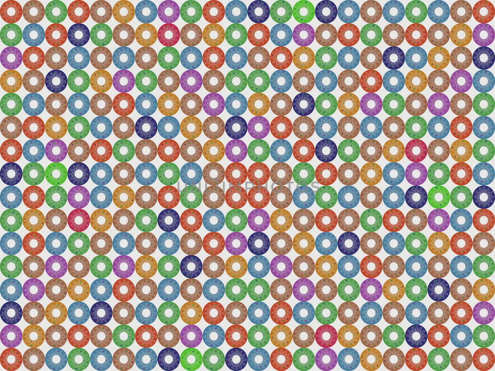 Seamless tile pattern with color donuts