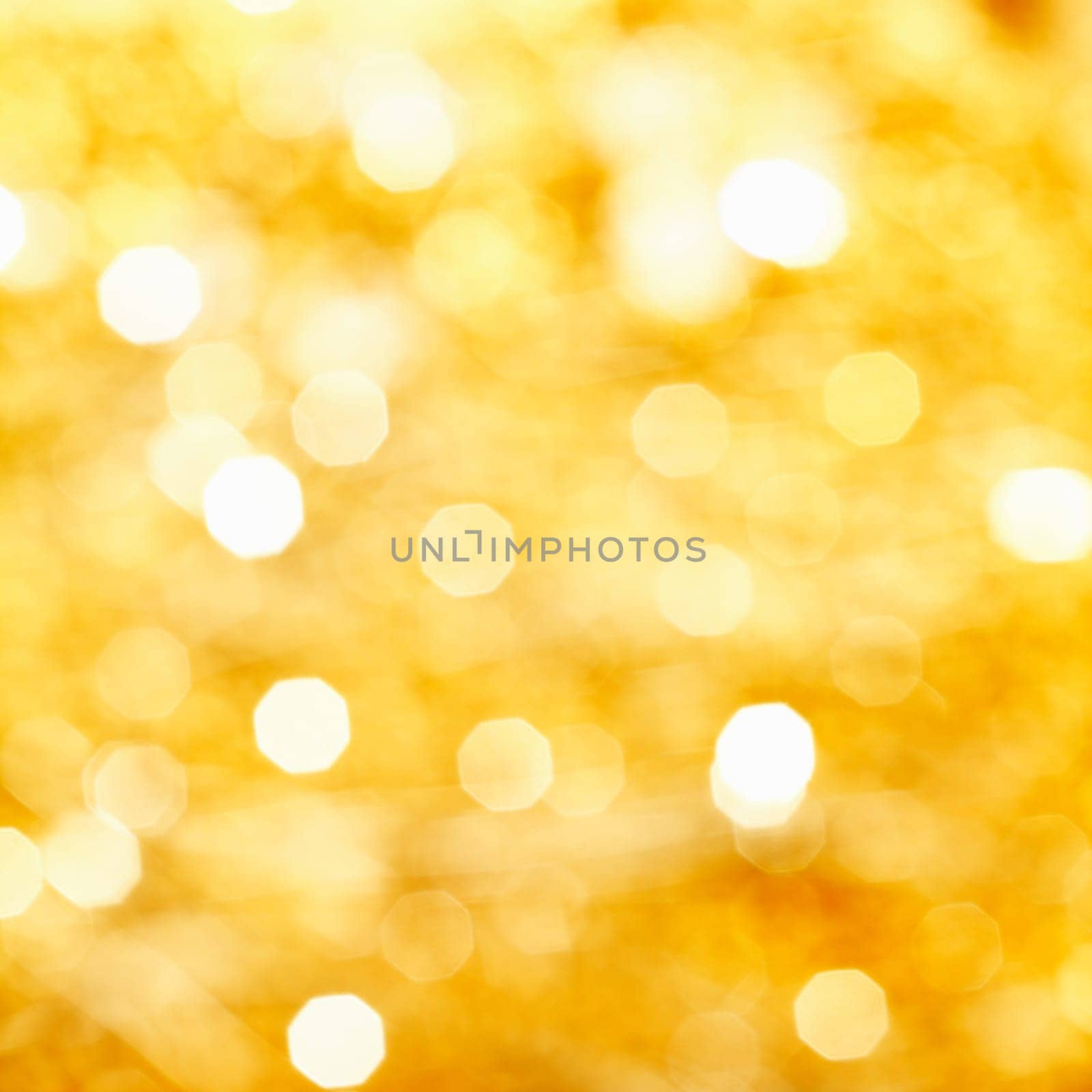 Square background bokeh of sparkling golden festive lights at a celebration