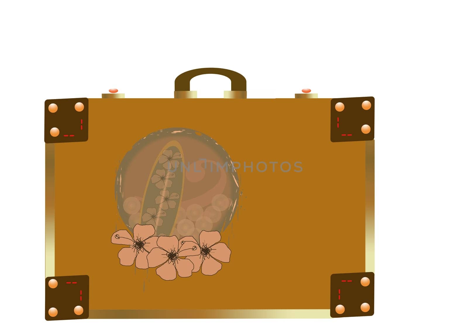 Illustration of an old suitcase