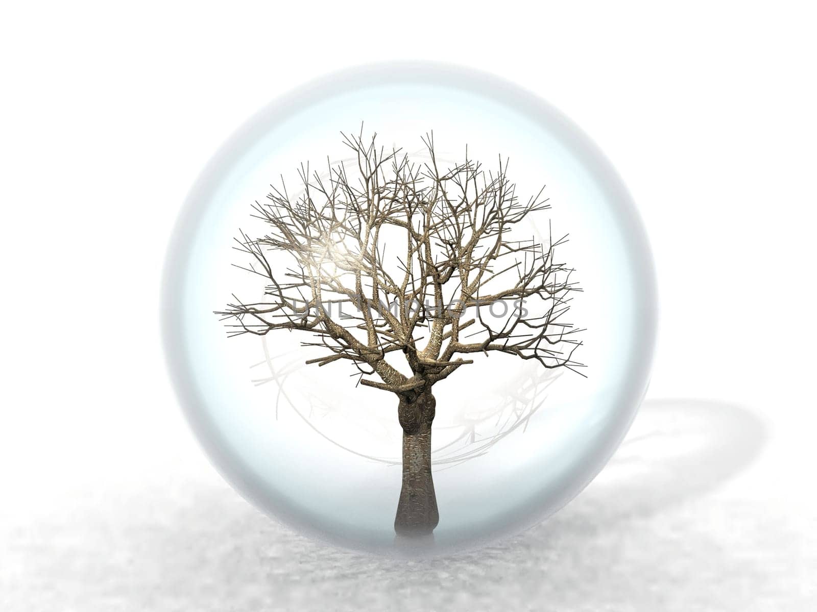 dead tree in a bubble