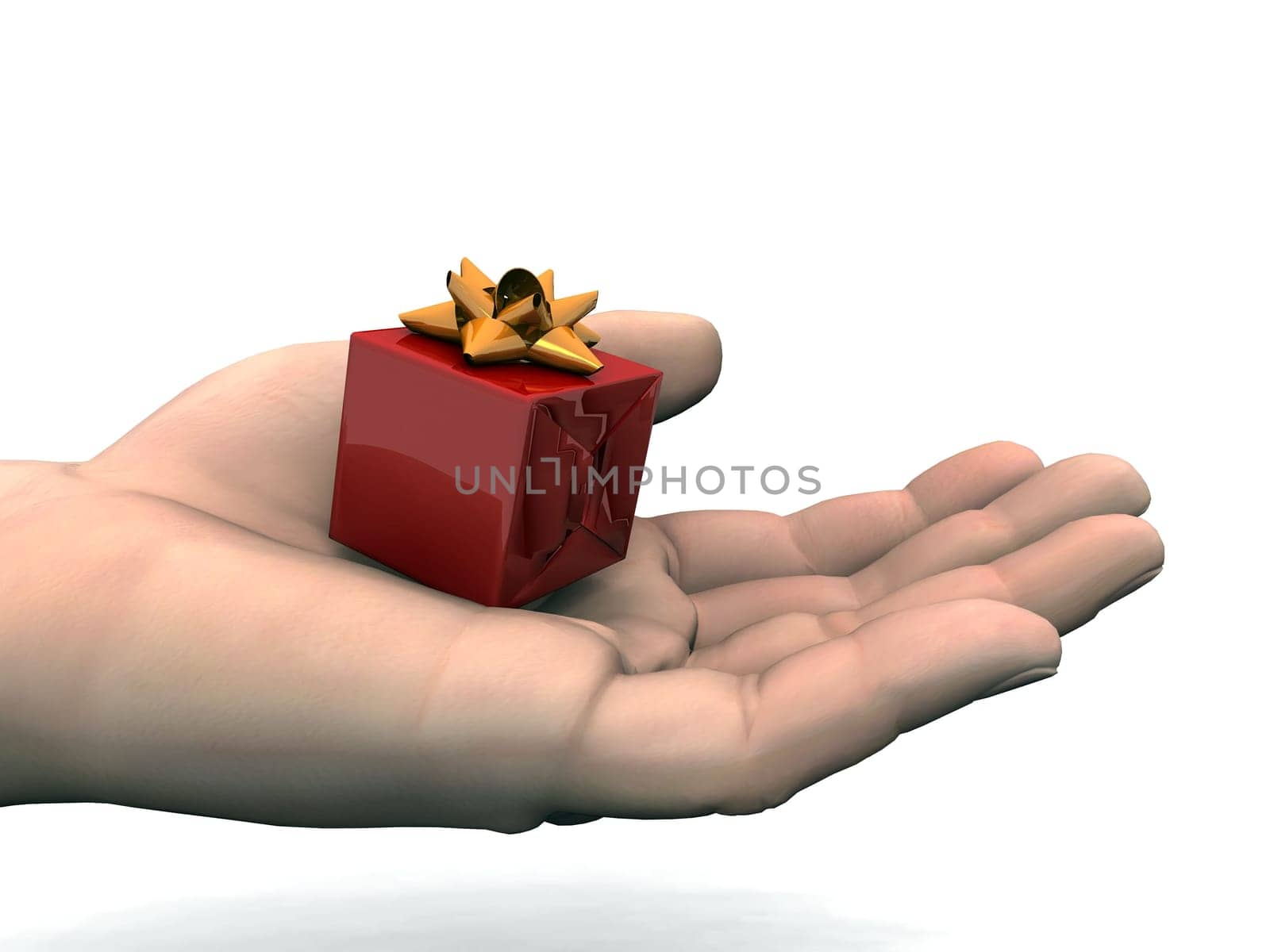 the gift in the hand