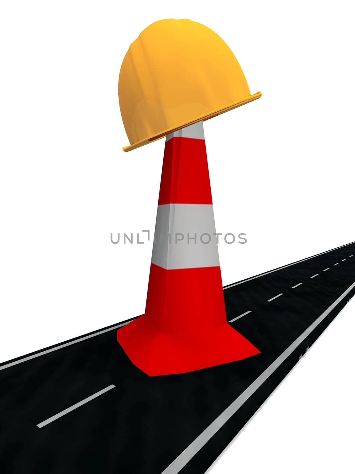 the helmet and the cone