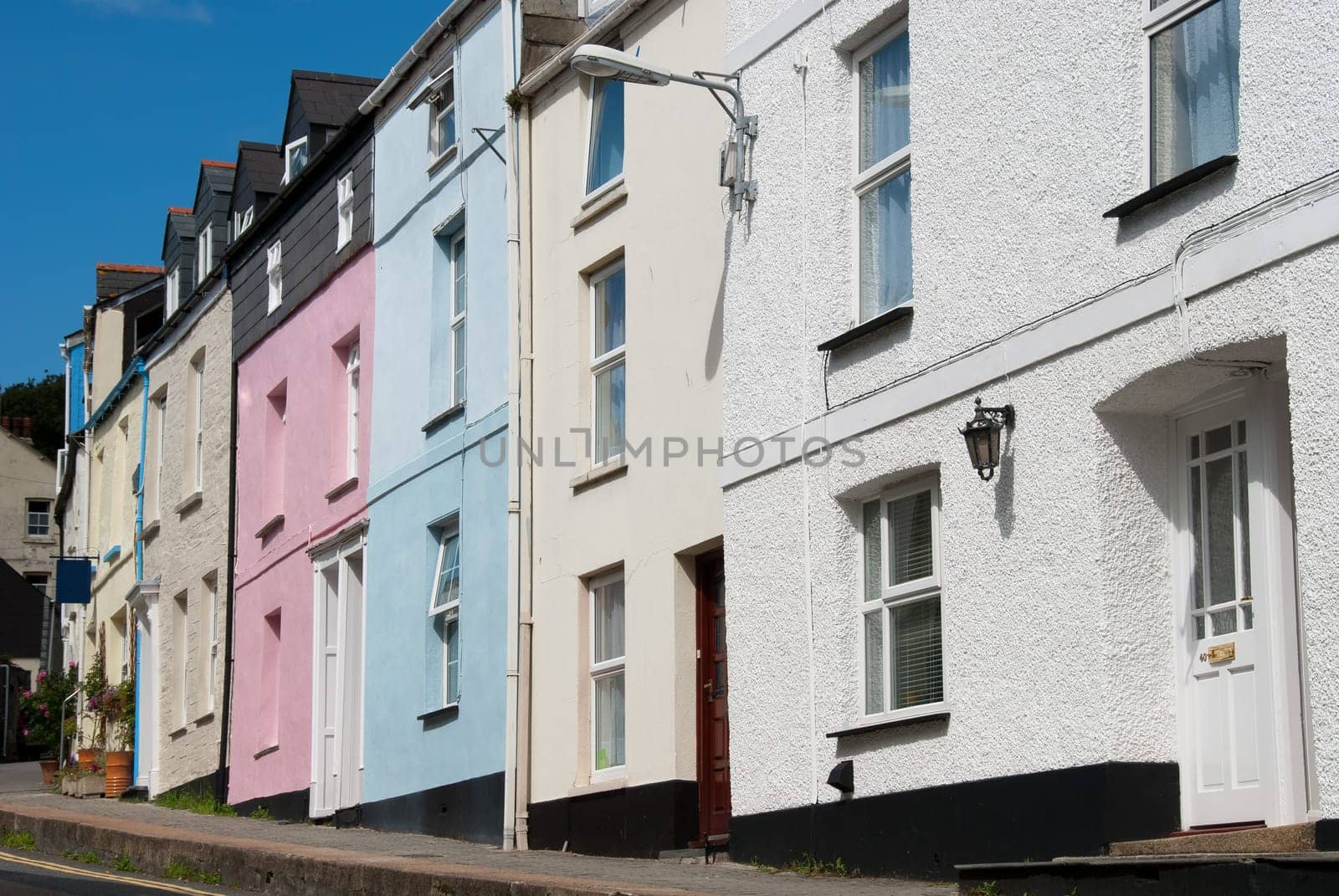 houses in the village of Padstow in Cornwall