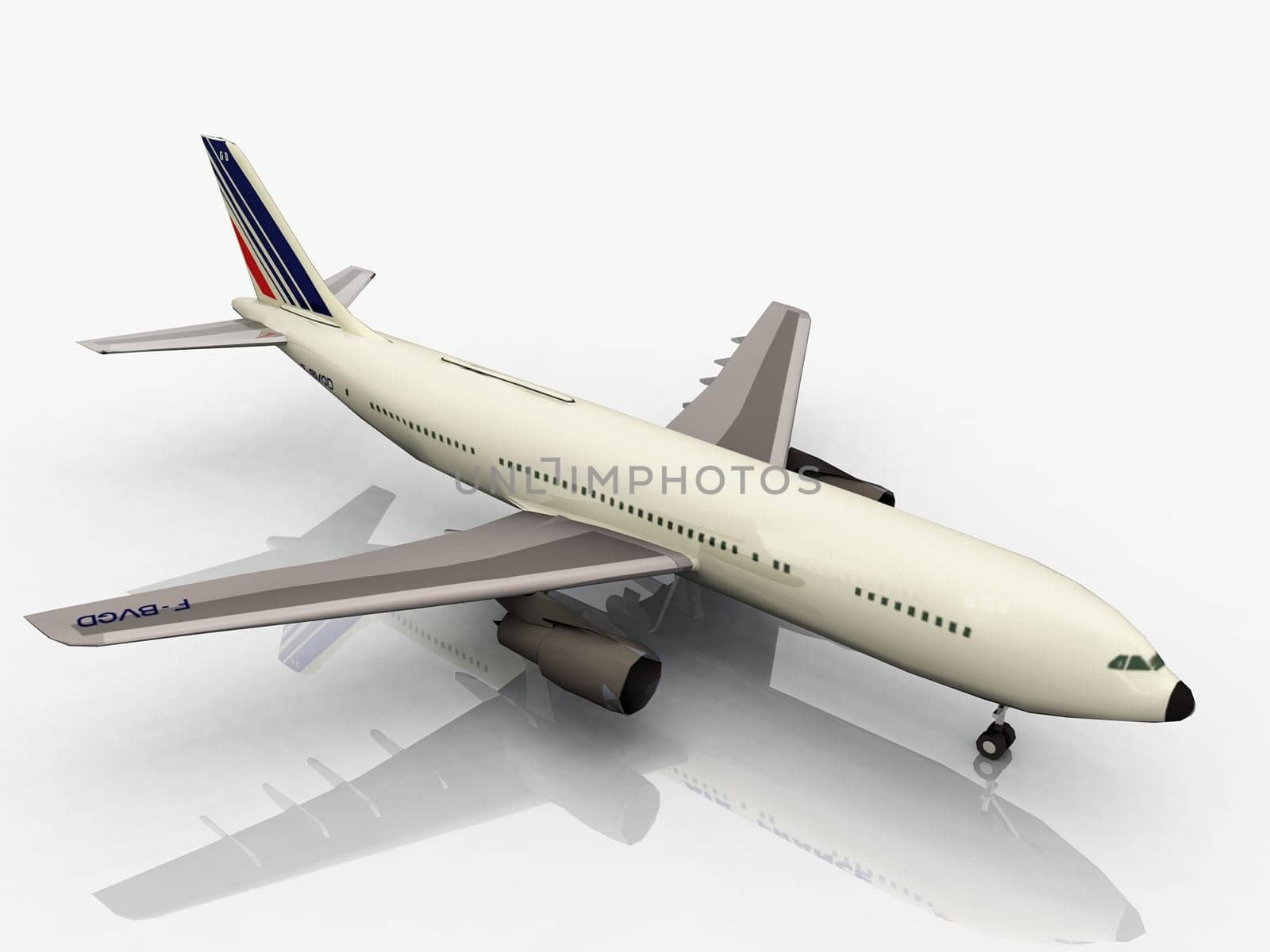 a jet on a white background