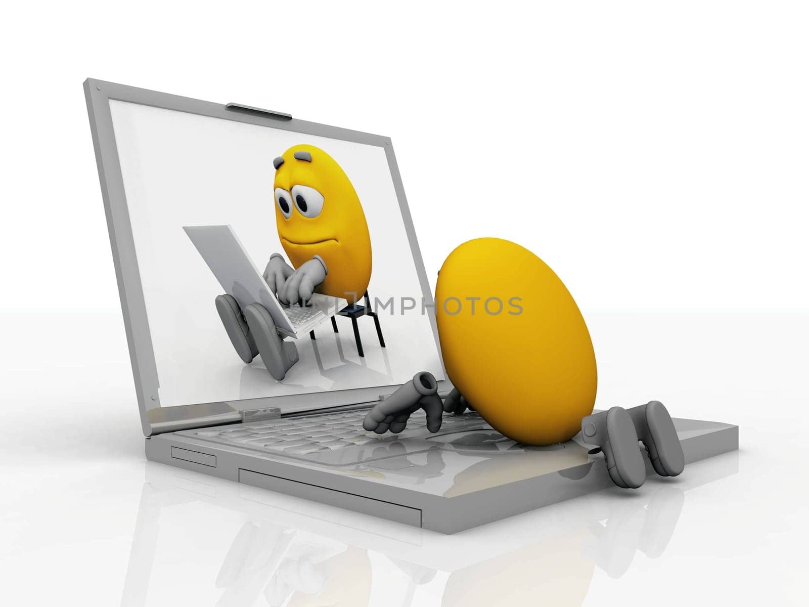the smiley learns the Internet