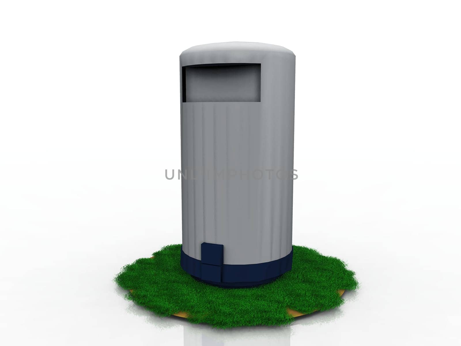 trash on the green grass