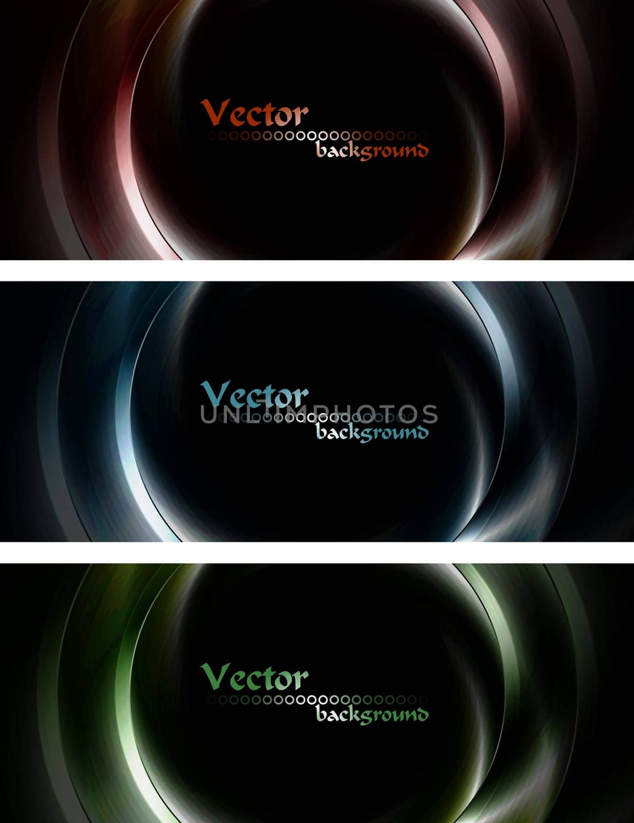 Set of dark vector banners. Eps 10