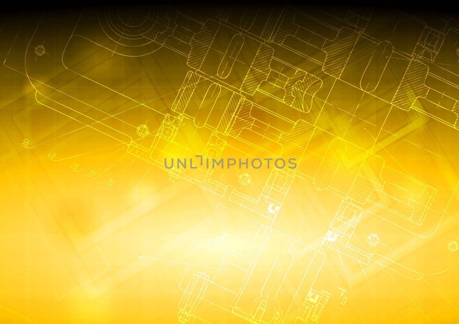 The engineering drawing on colorful background. Eps 10 vector