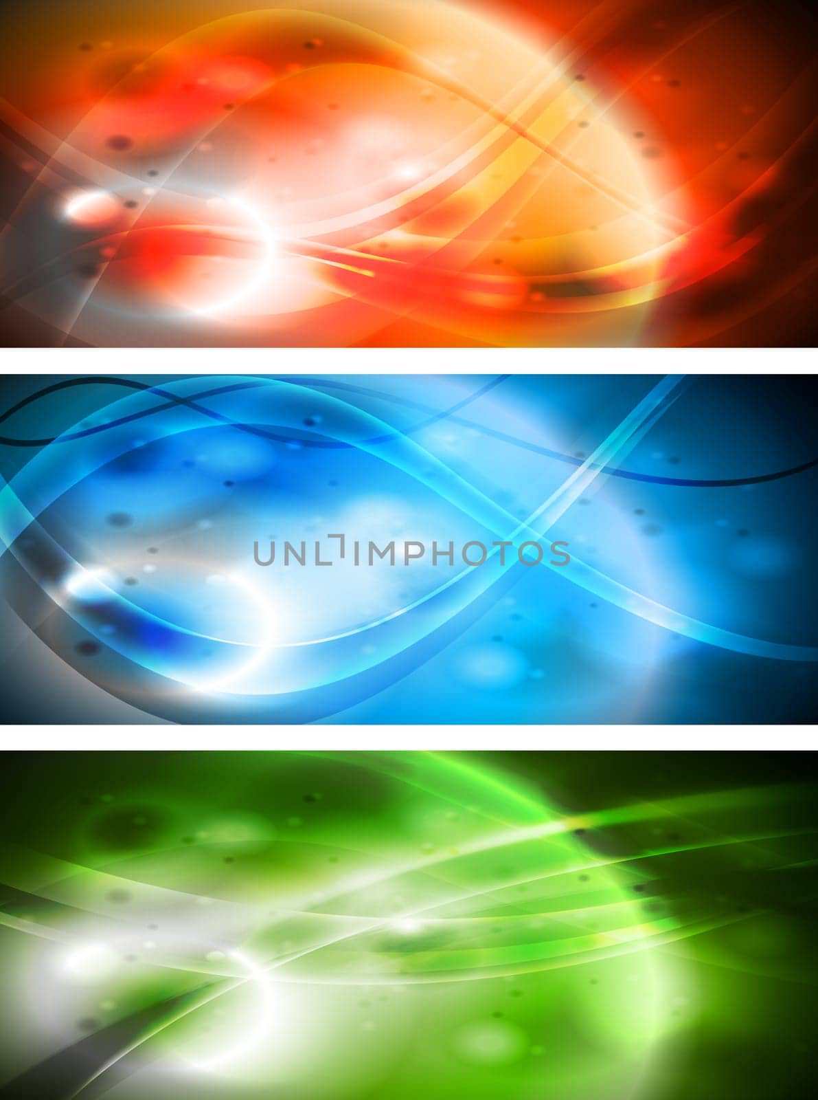 Colorful wavy banners. Eps 10. Gradient mesh included