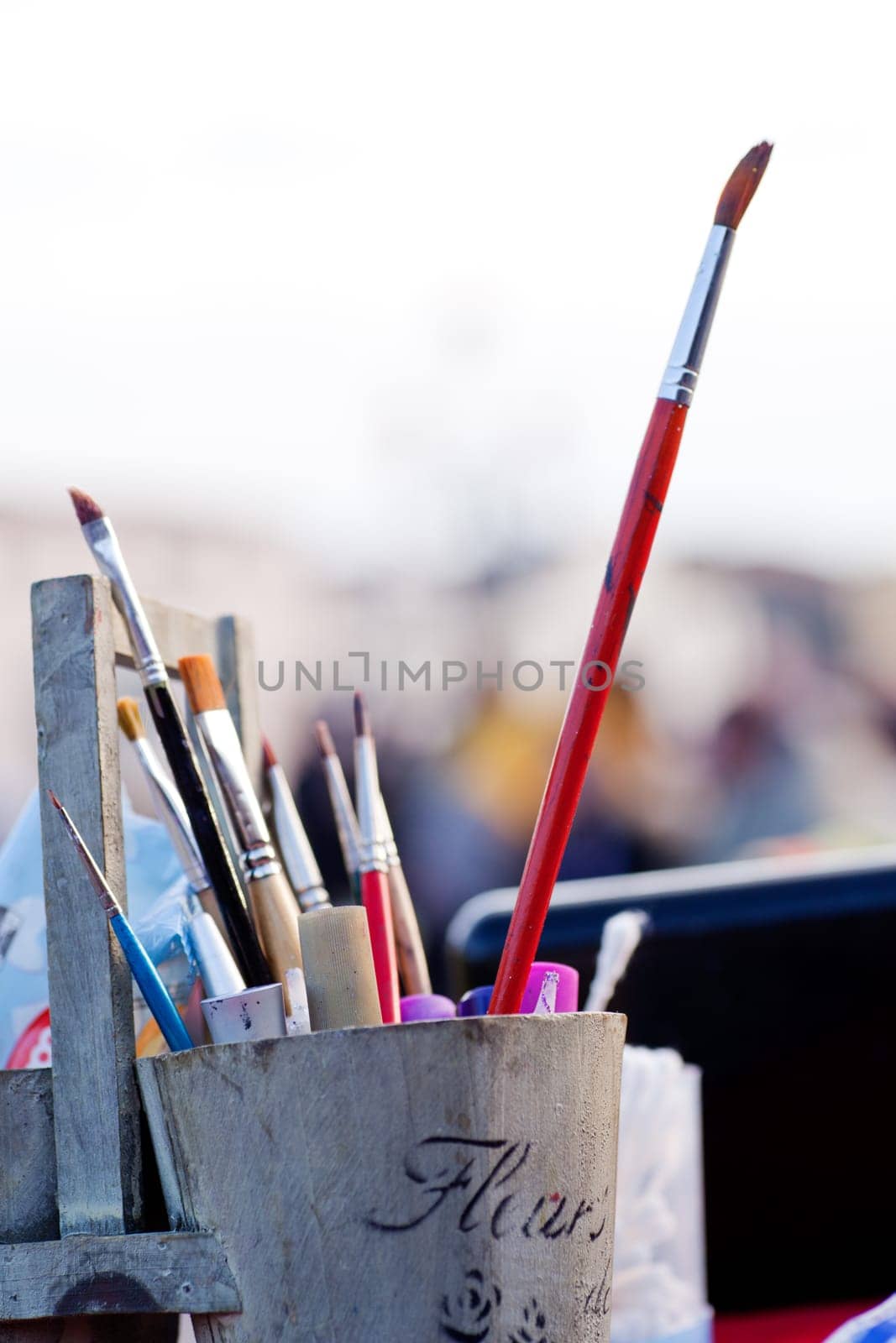 Various Paintbrushes inside a cup