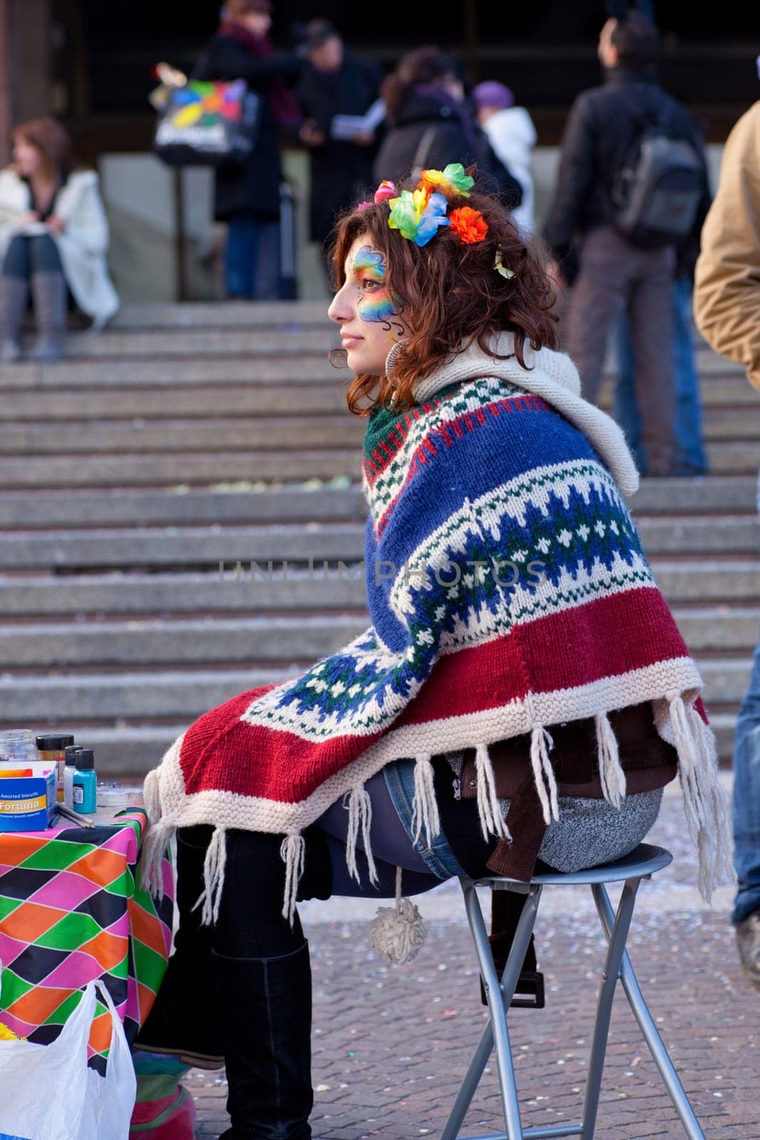 Make up artist in the Venice carnival