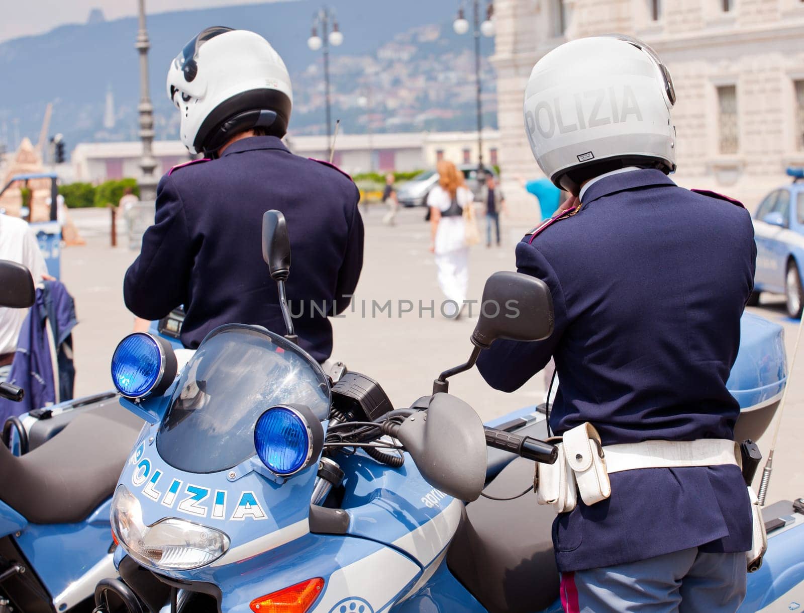 Italian Police Motorcycles in Trieste, Italy - ceremony of the Police in Trieste http://anps-trieste.jimdo.com/manifestazioni-2011/festa-della-polizia/