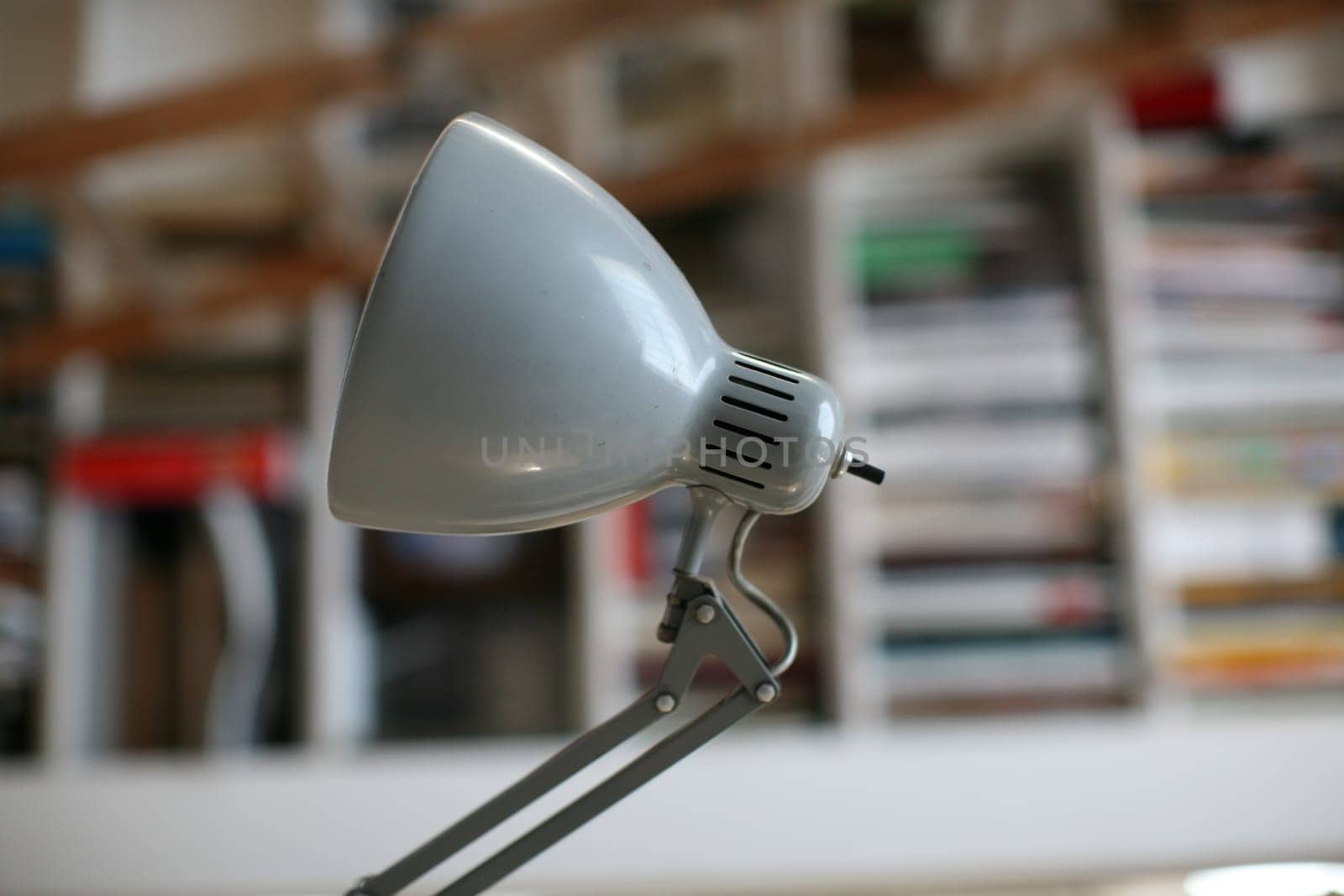 Detail of an vintage gray lamp