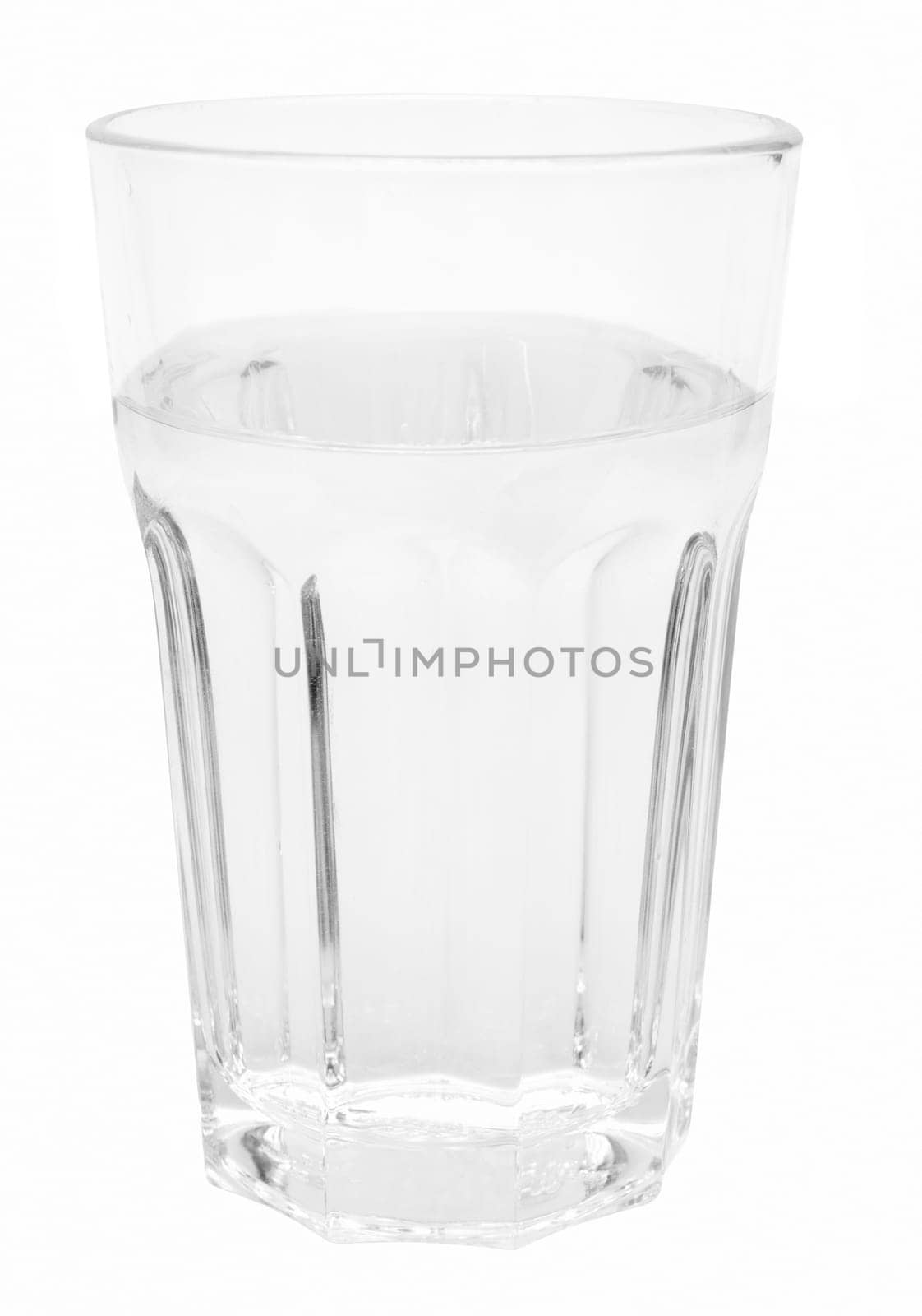 Glass of Water Isolated on White Background - With Clipping Path