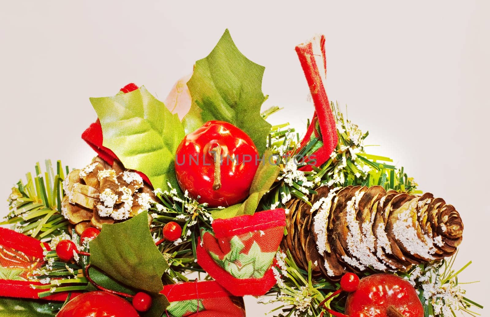 Christmas decoration on white background