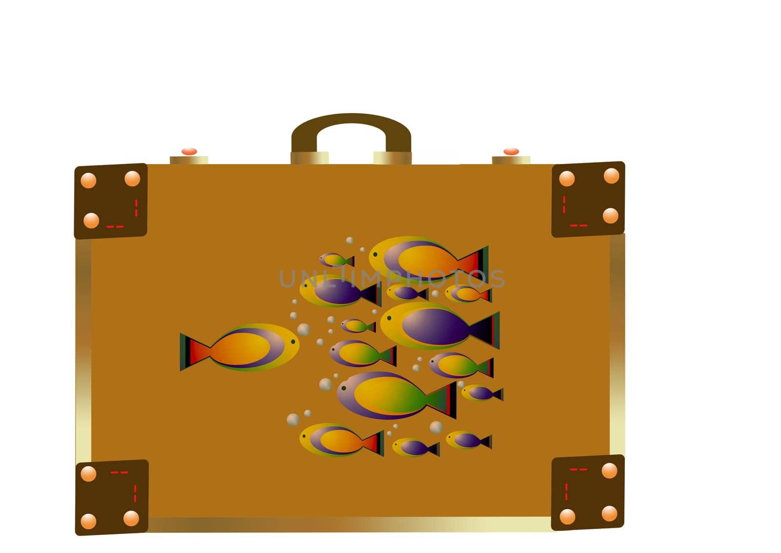 Illustration of an old suitcase