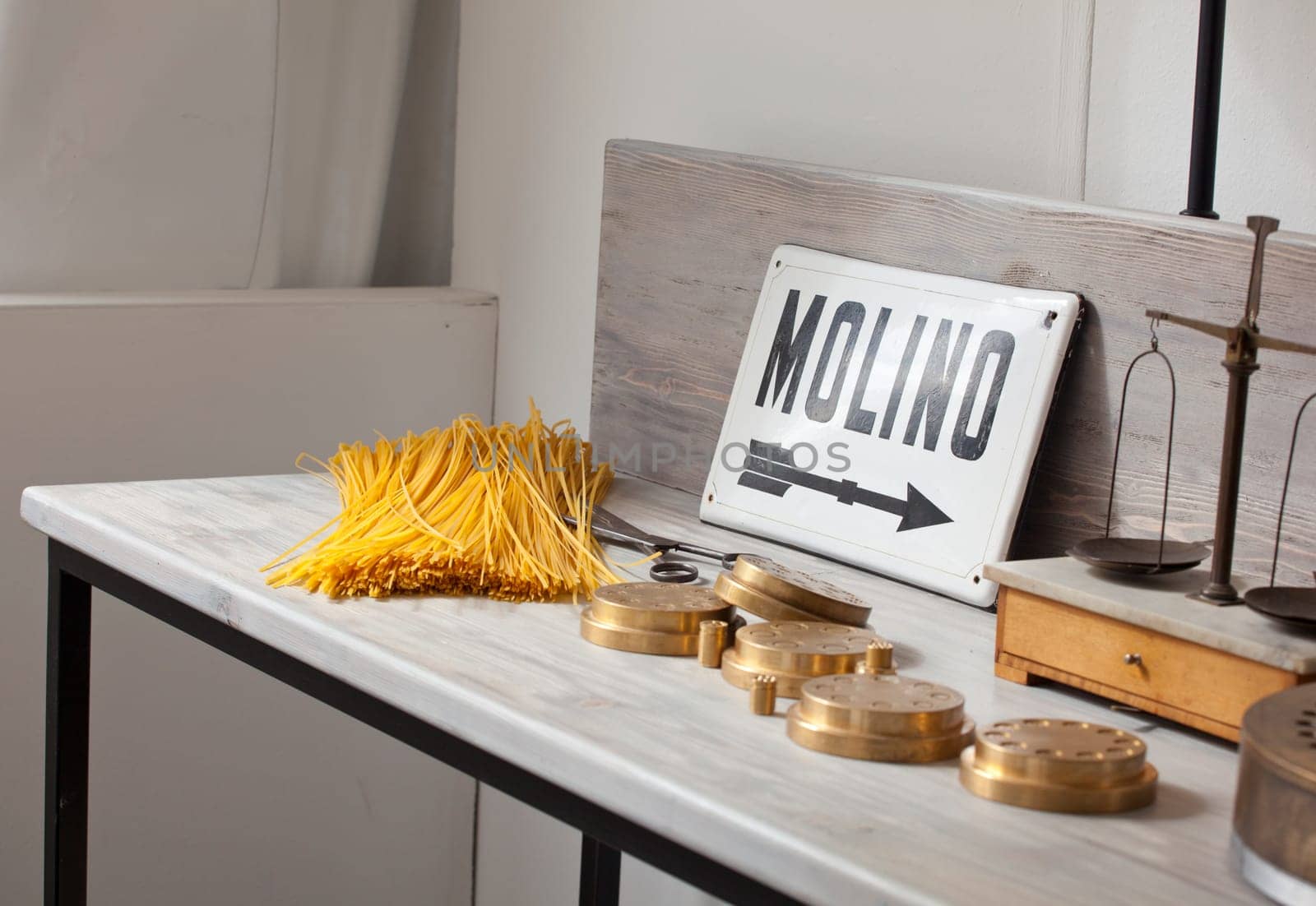 Famous italian Spaghetti on the table