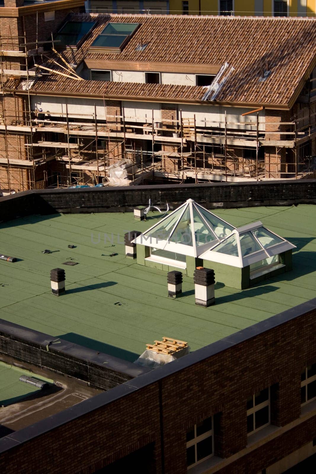 Roofing waterproofing in new building