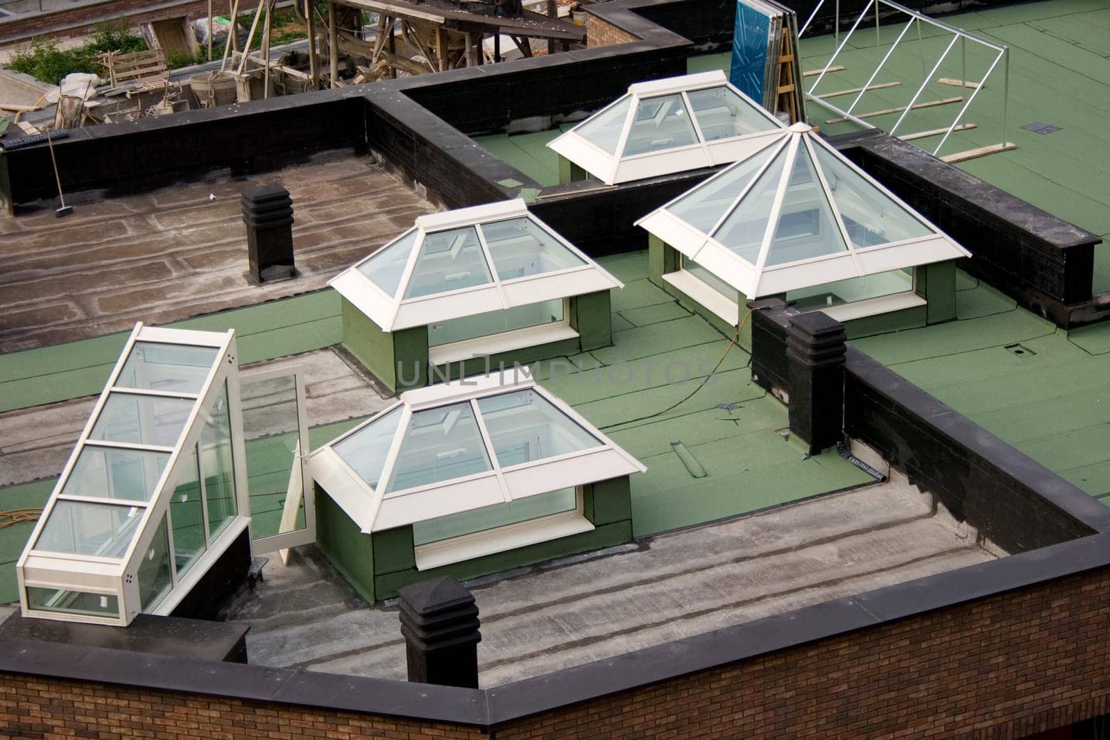 Roofing waterproofing in new building