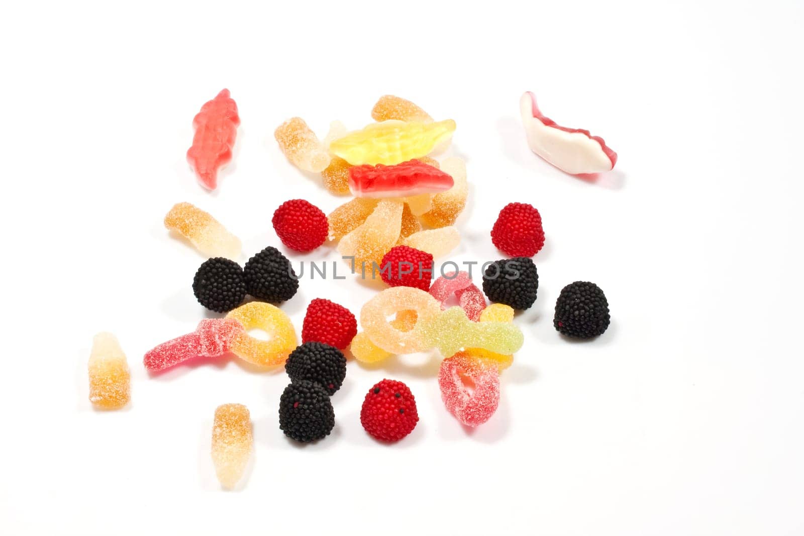 Marshmallows on white background