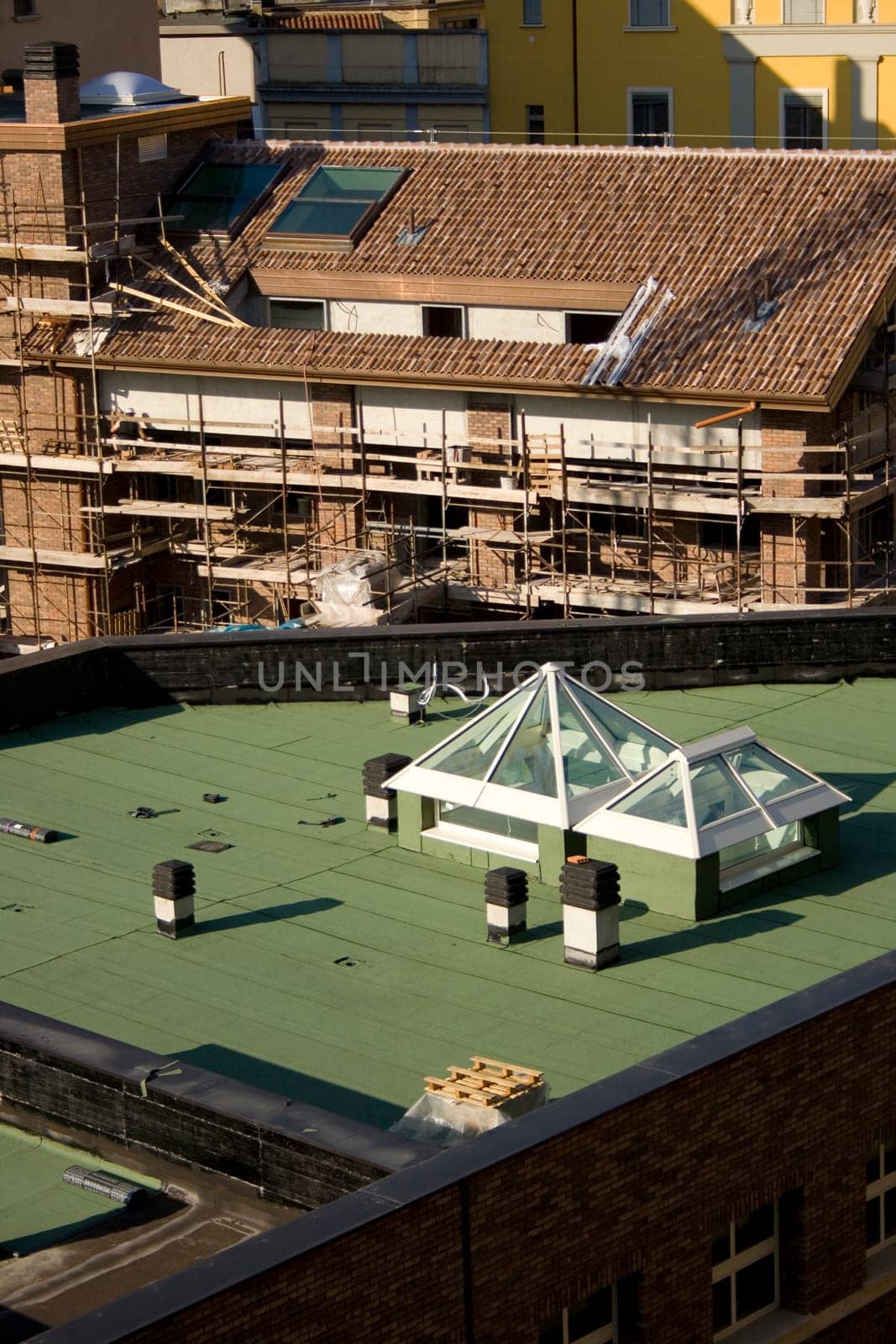 Roofing waterproofing in new building