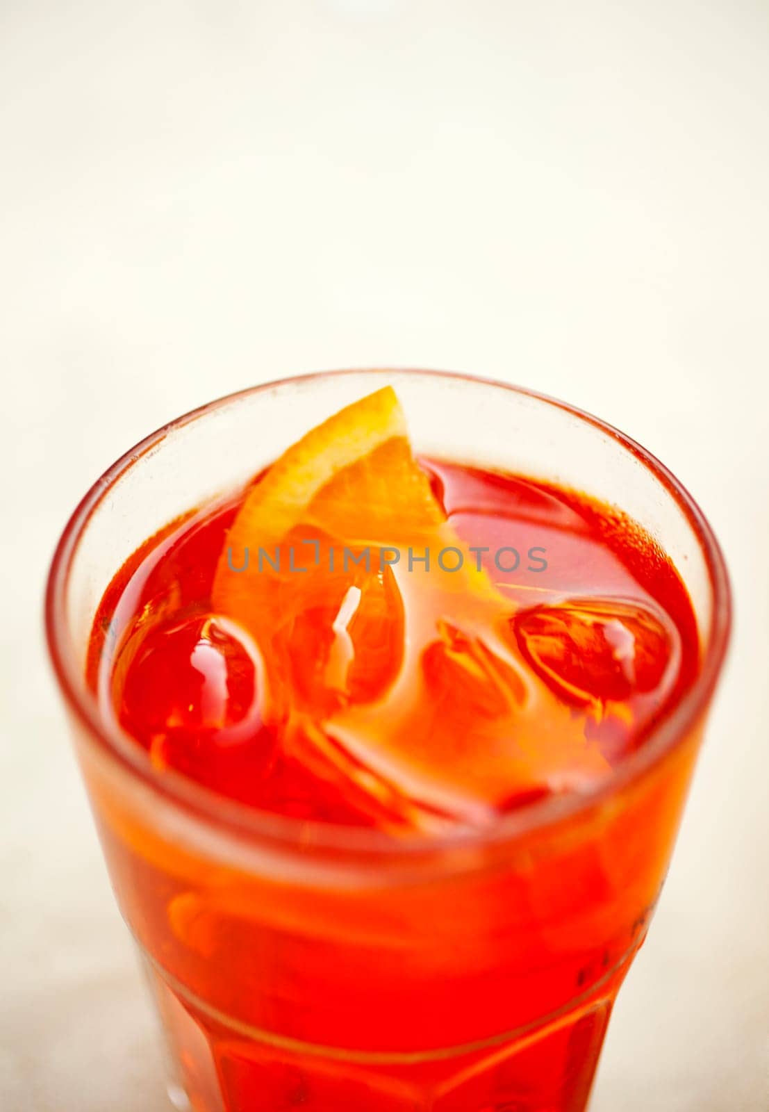 Spritz, glass with italian drink