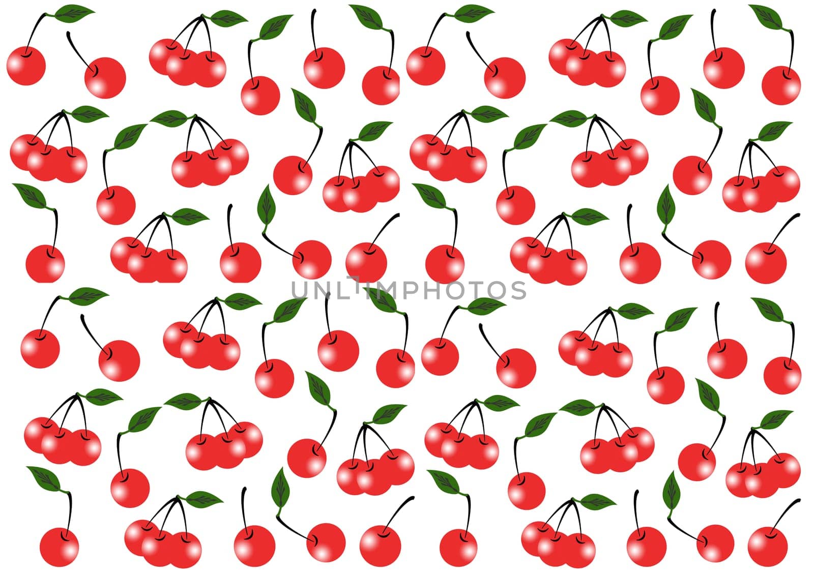 group of red  cherries