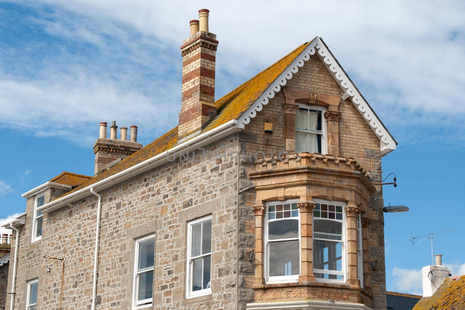 Colored house in Marazion in Cornwall