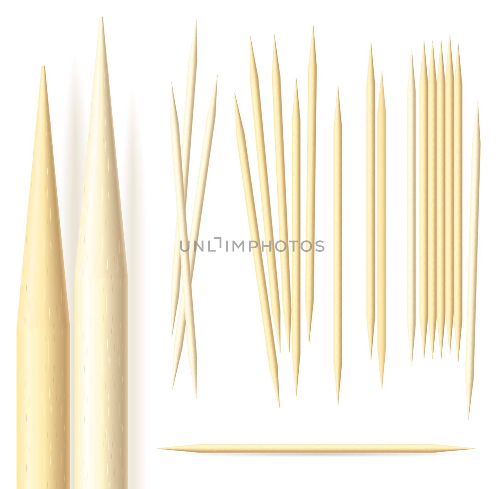 Toothpicks illustration on a white background