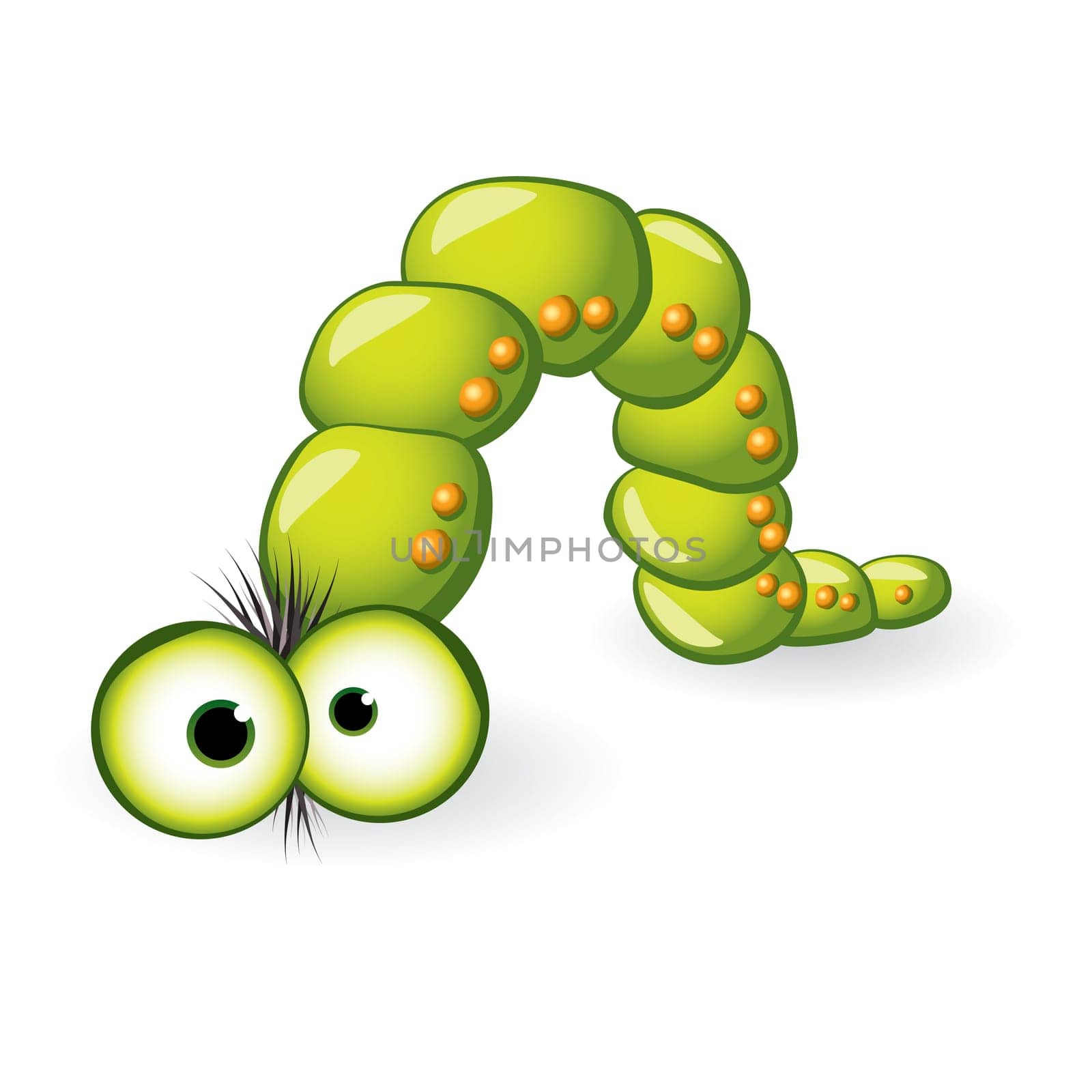 Larva Character. Illustration on white background for design