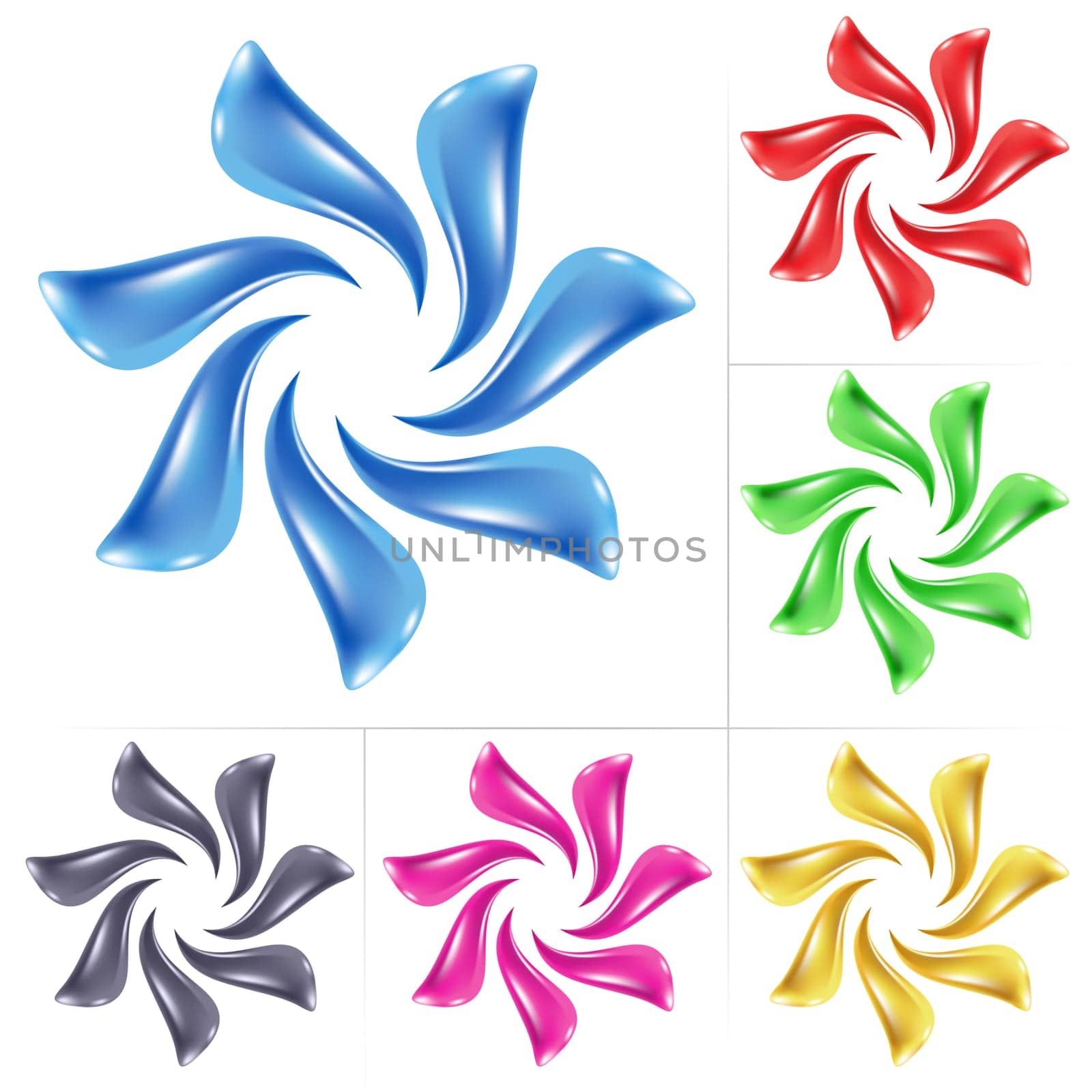 Flower icon. Vector illustration set on white background