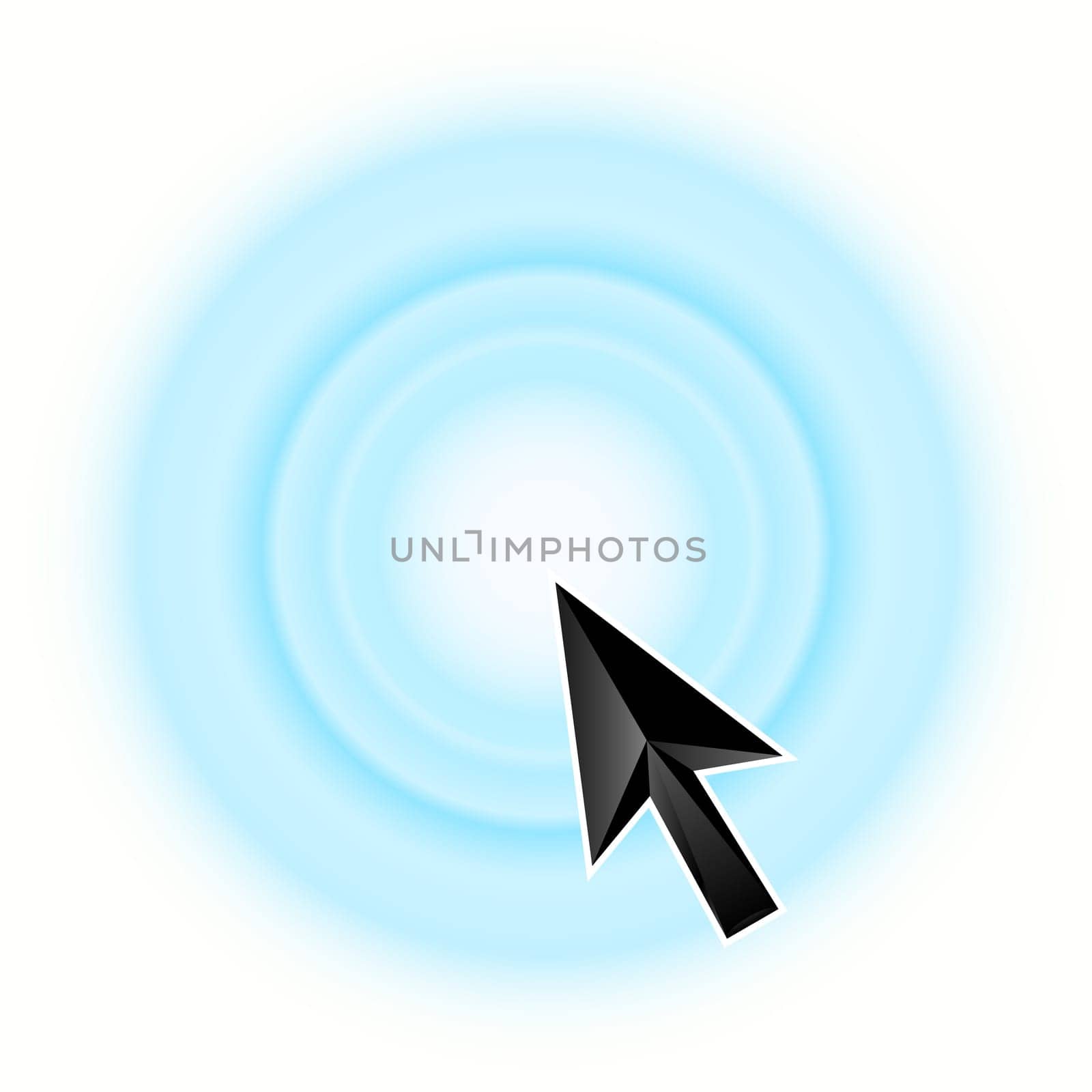 Arrow icon blue, isolated on white background. Vector illustration.