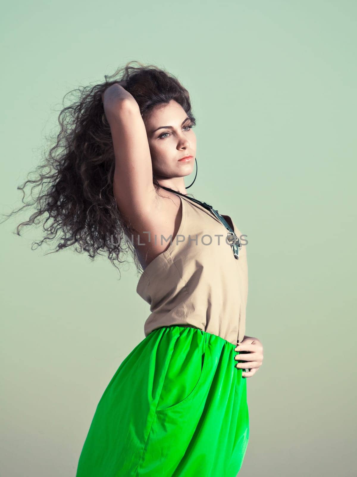 Beautiful woman with long hair