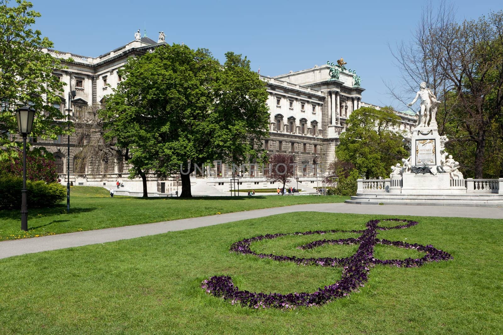 Mozart Monument Vienna,in the Burggarten on the Ringstrasse