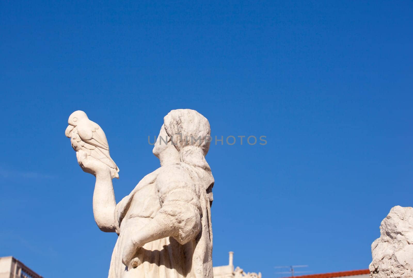 Statue with pelican, Trieste - Italy