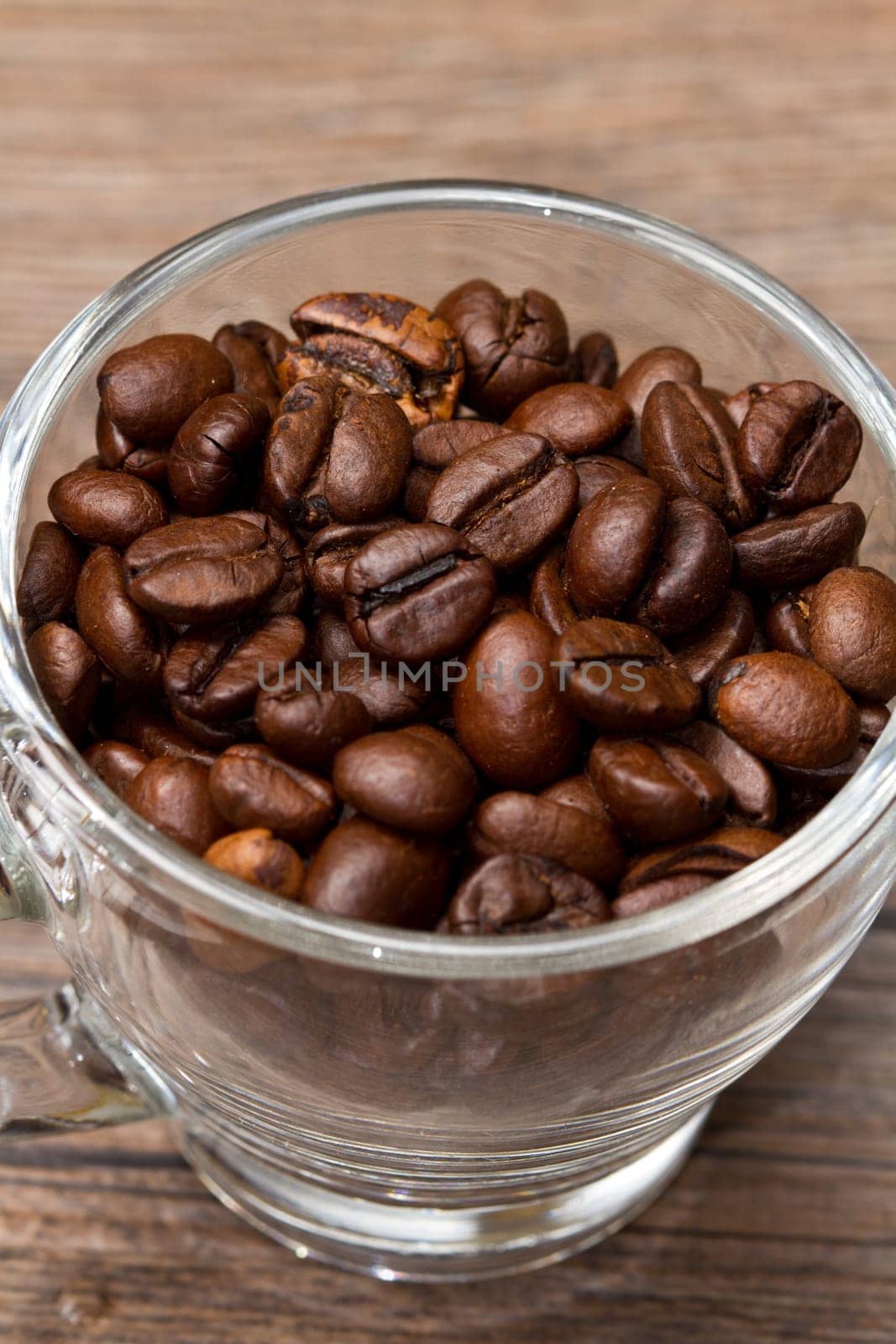 Coffee cup and beans