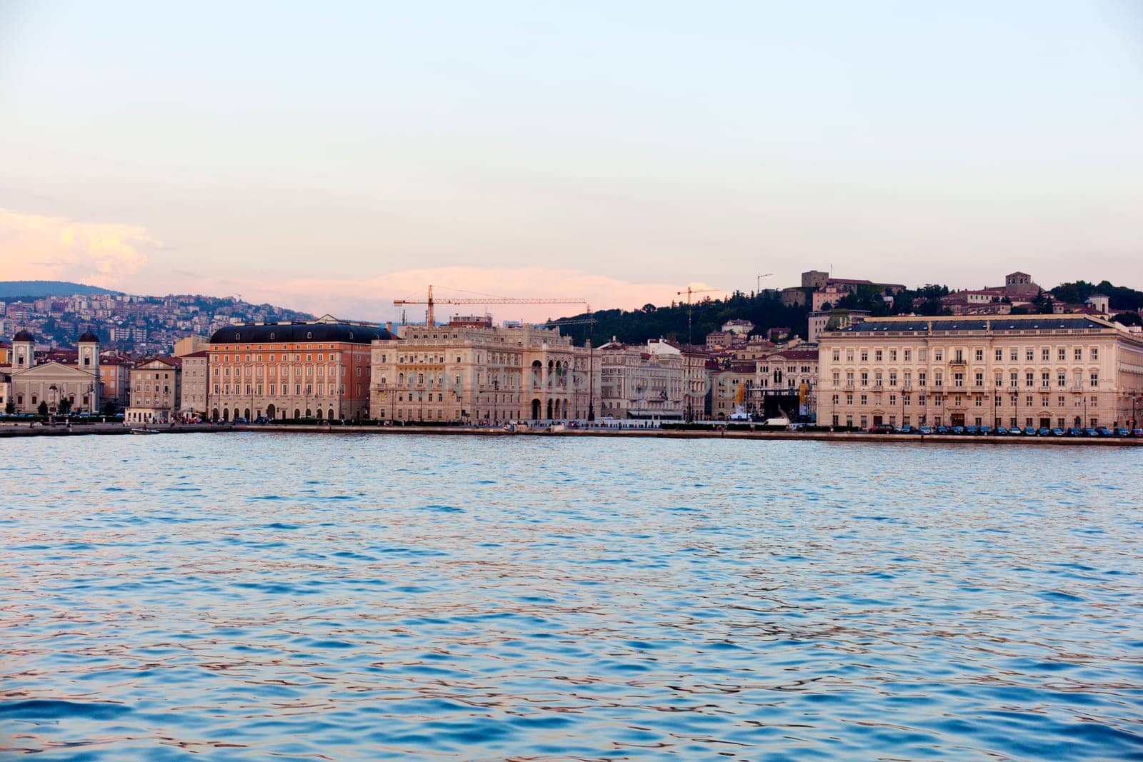 View of Trieste on the sea, Italy