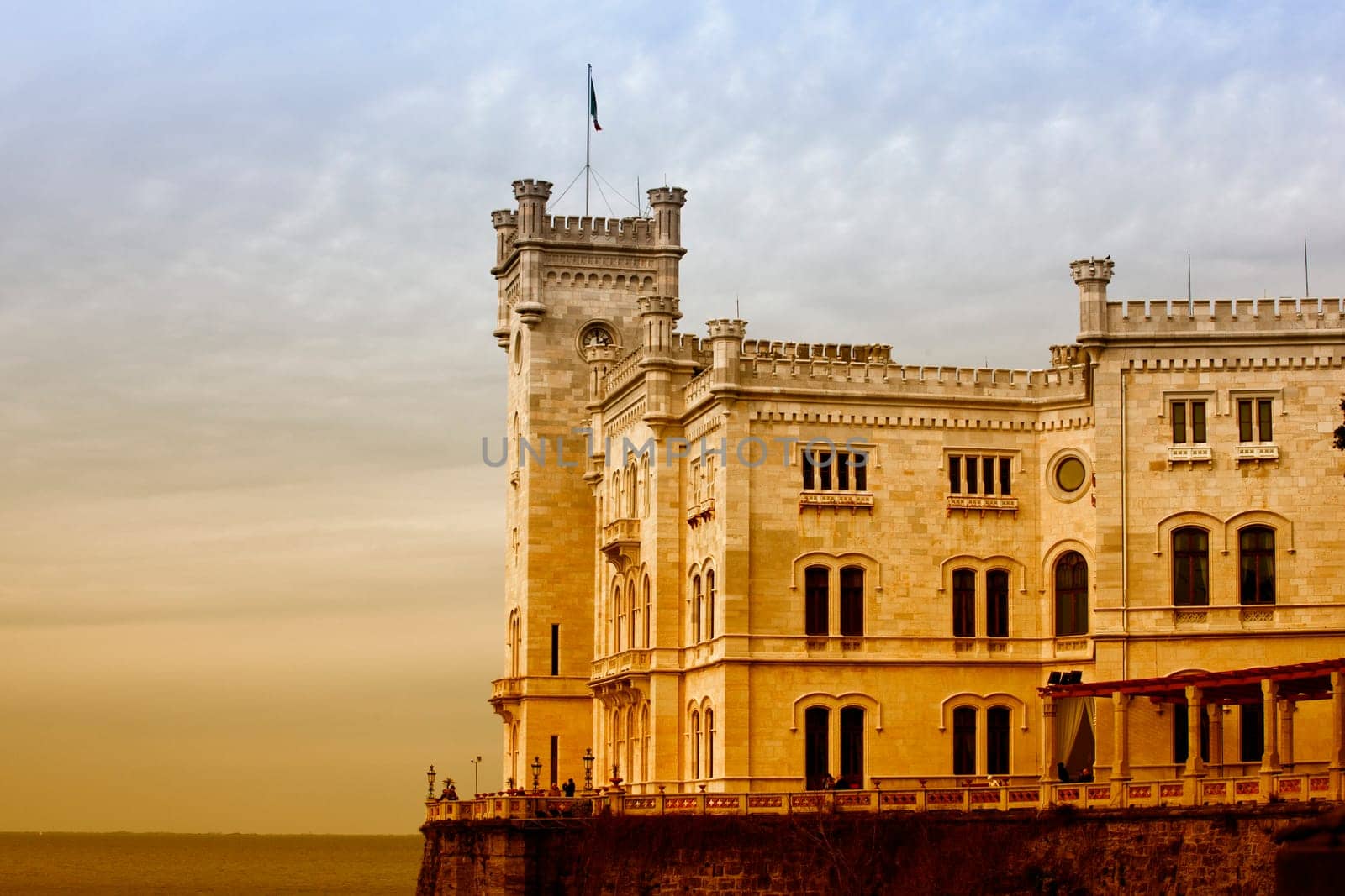 View of Miramare castle, Trieste - Italy