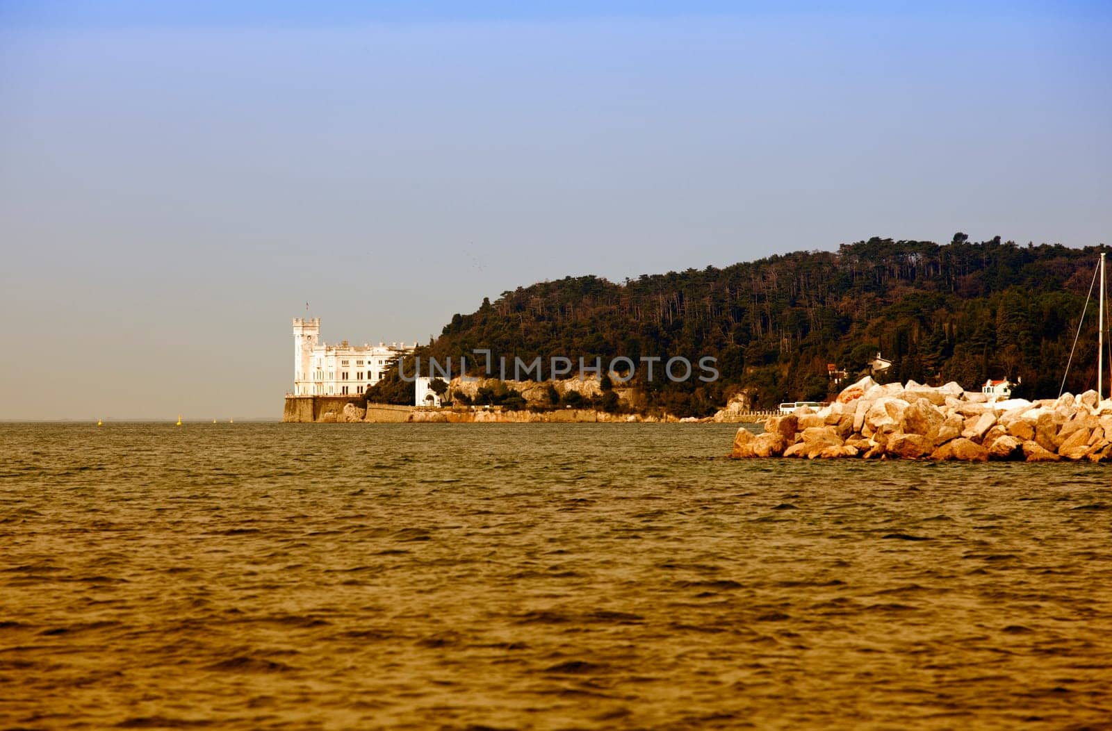 View of Miramare castle, Trieste - Italy