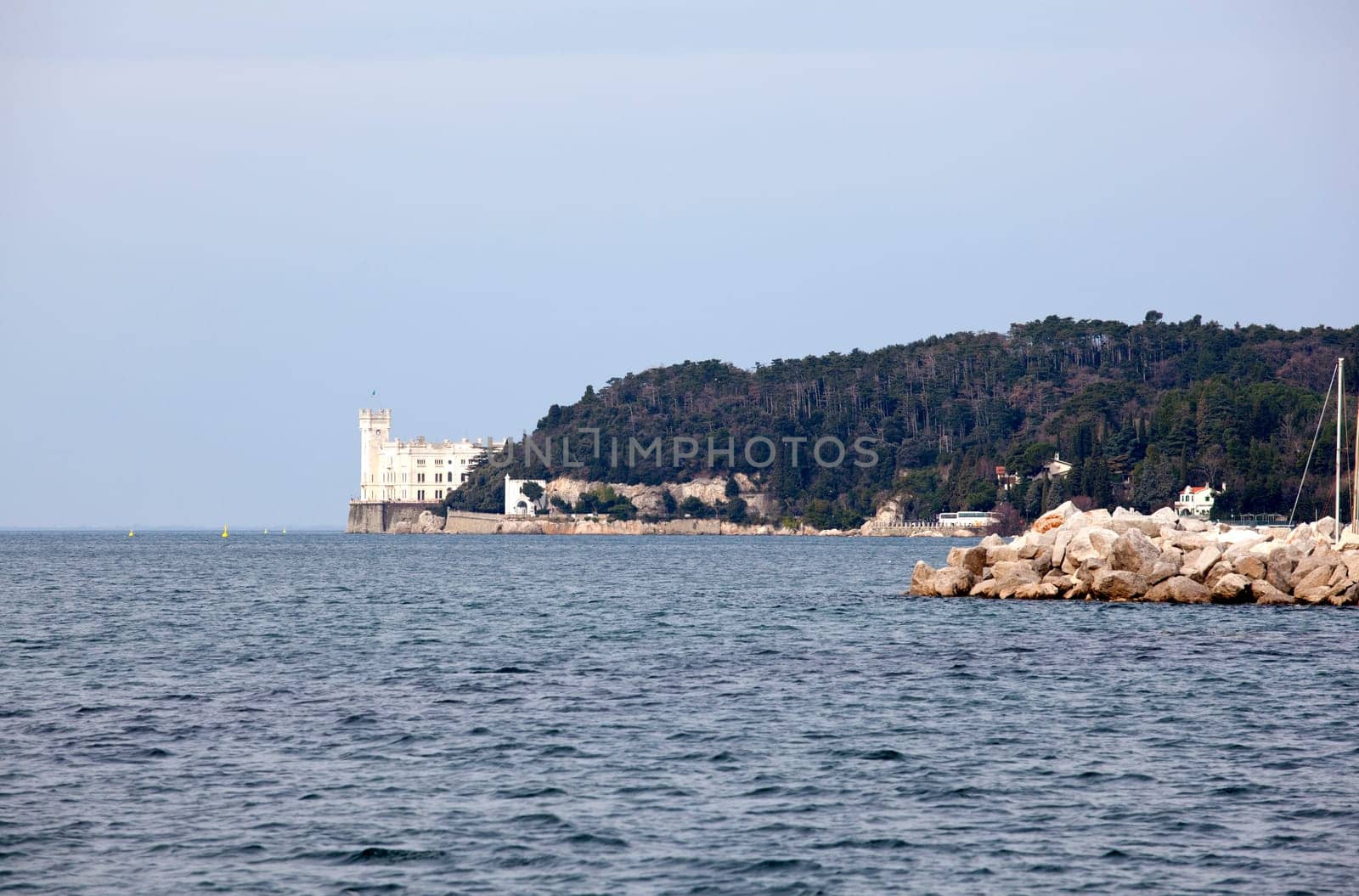 View of Miramare castle, Trieste - Italy