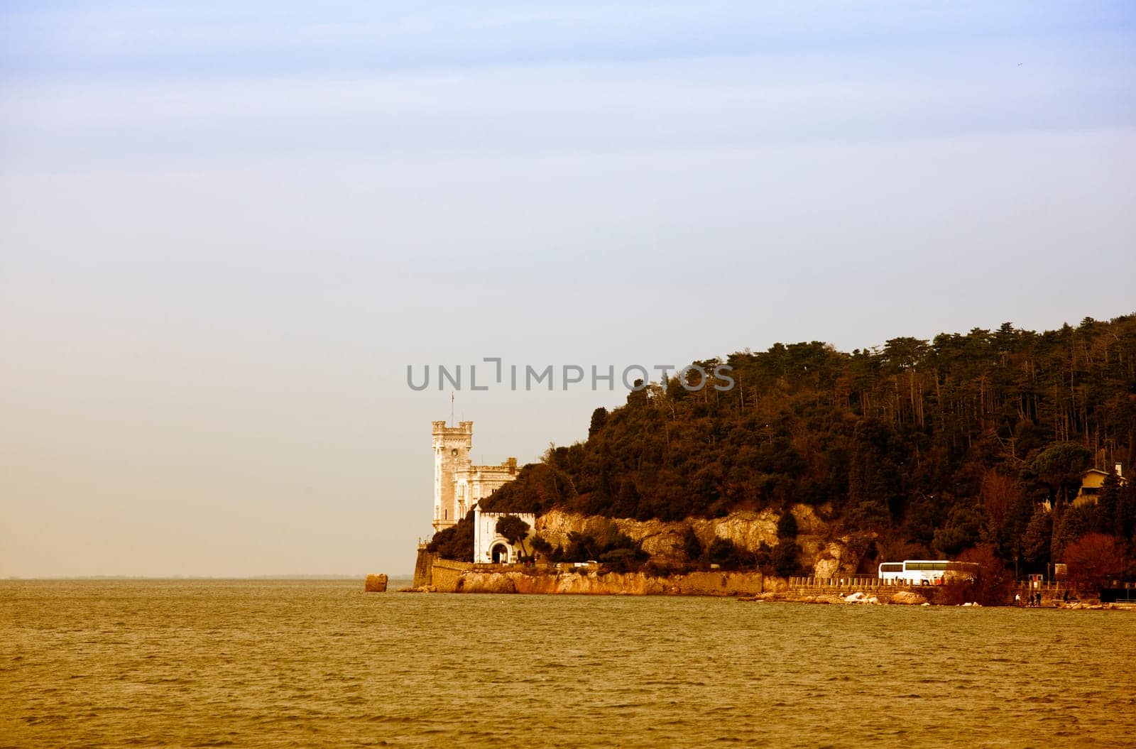 View of Miramare castle, Trieste - Italy
