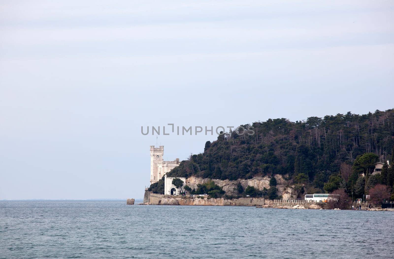 View of Miramare castle, Trieste - Italy