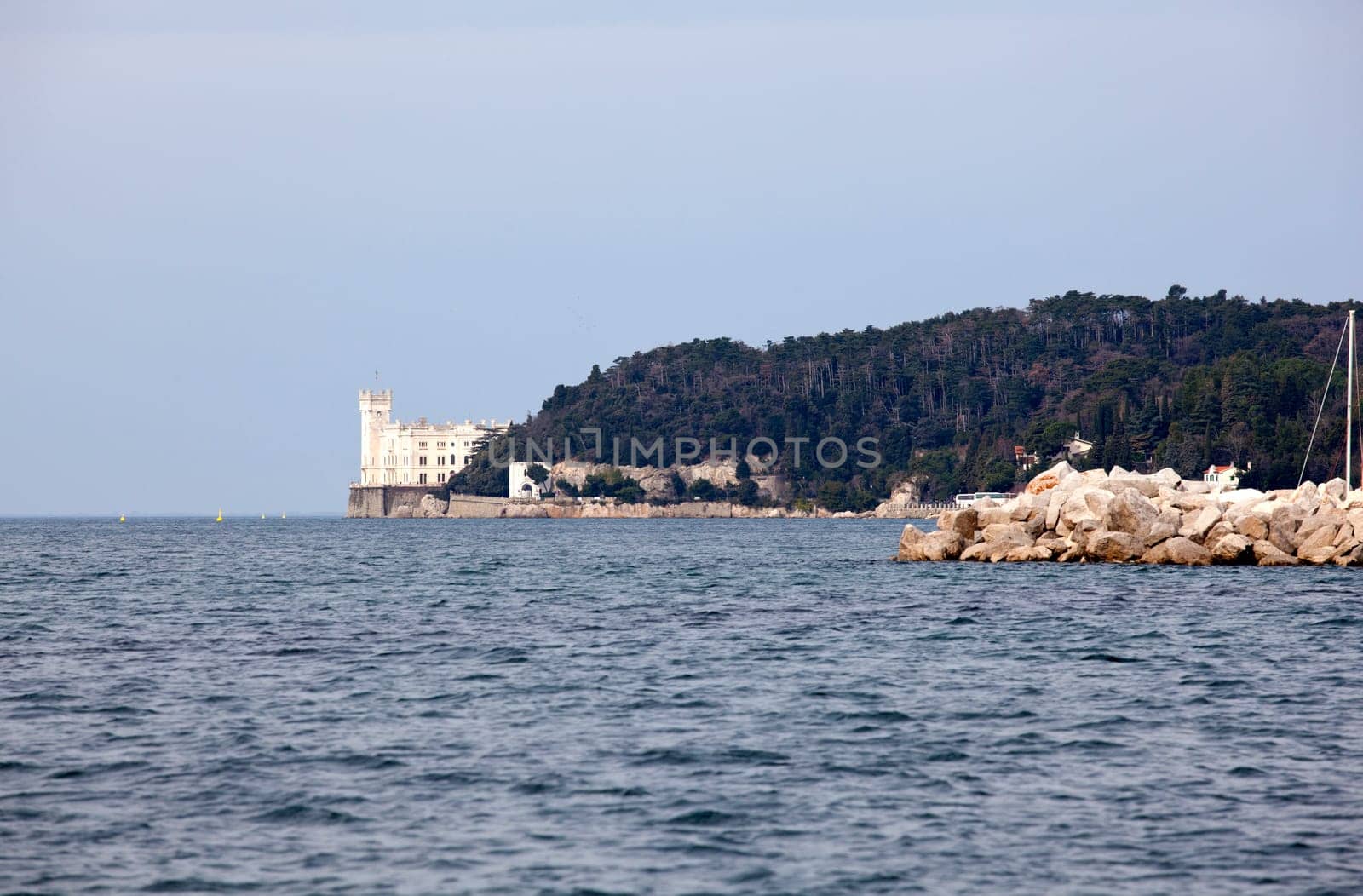 View of Miramare castle, Trieste - Italy