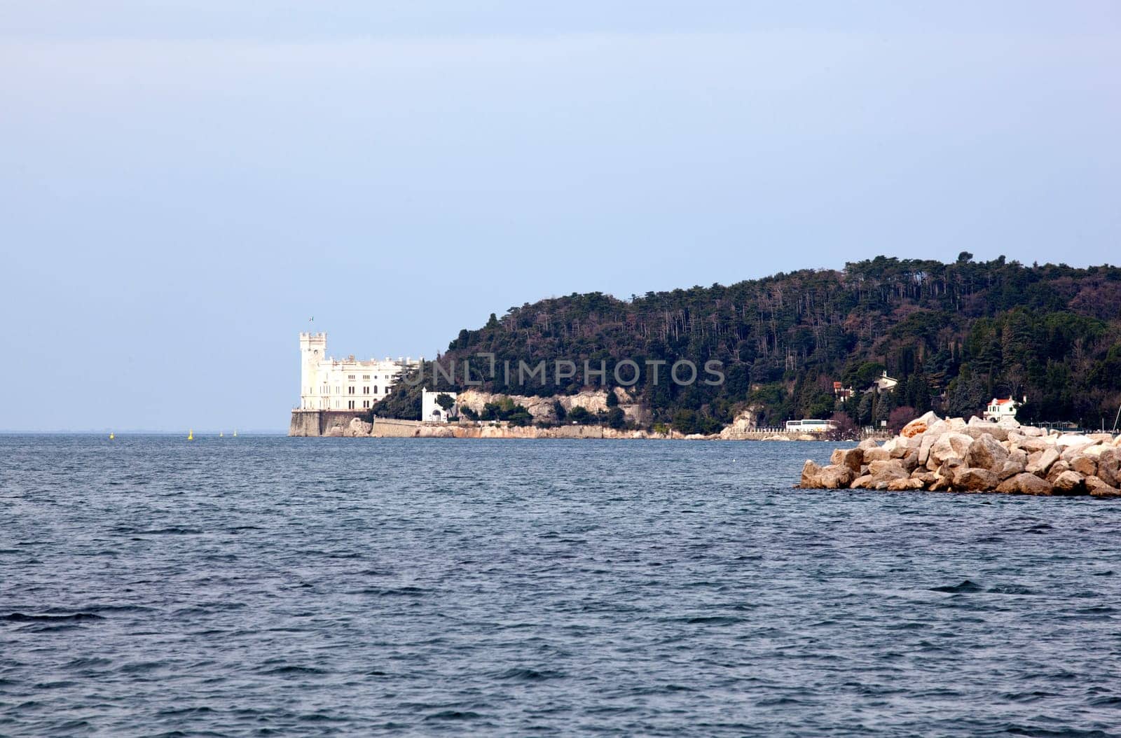 View of Miramare castle, Trieste - Italy
