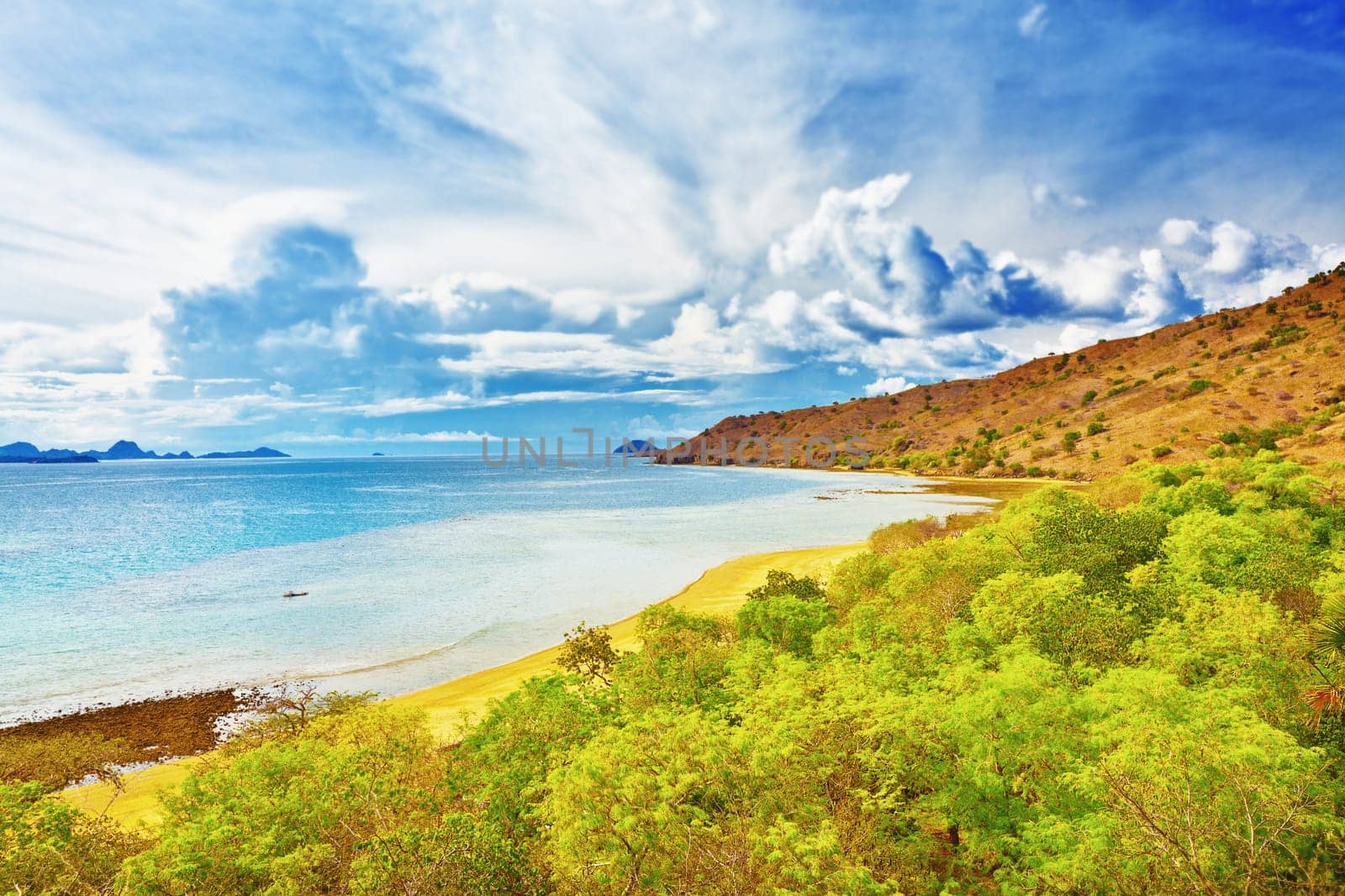 Bay of Komodo island at sunrise