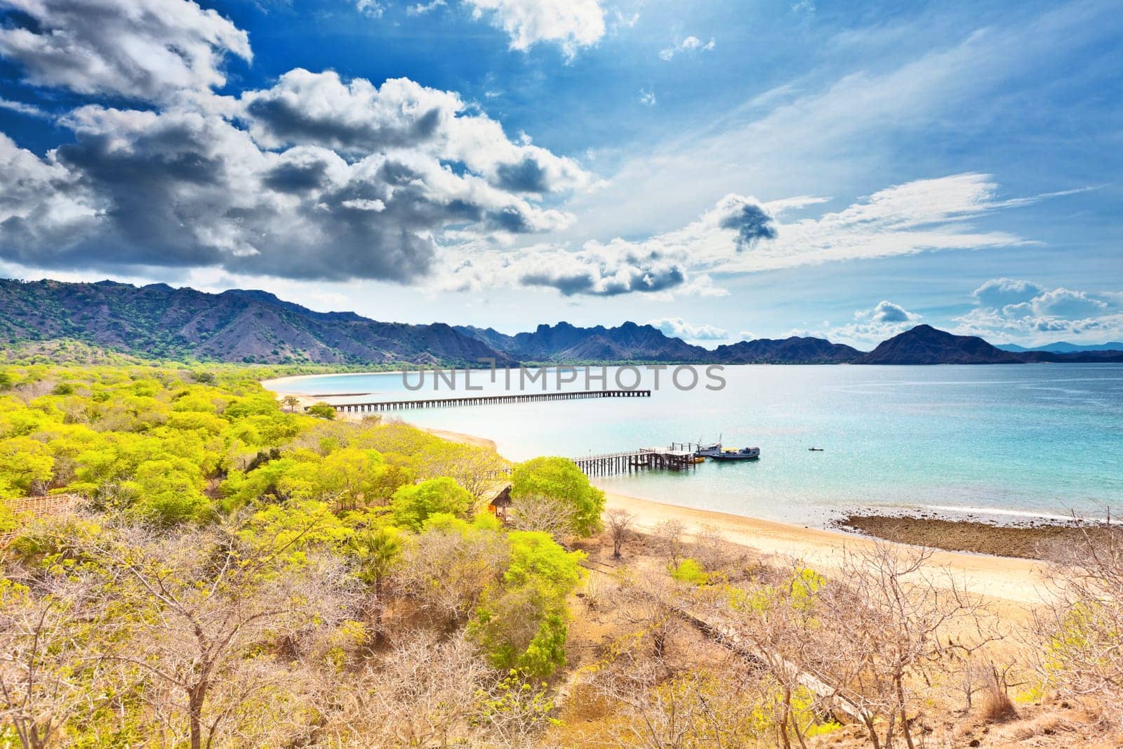 Bay of Komodo island at sunrise