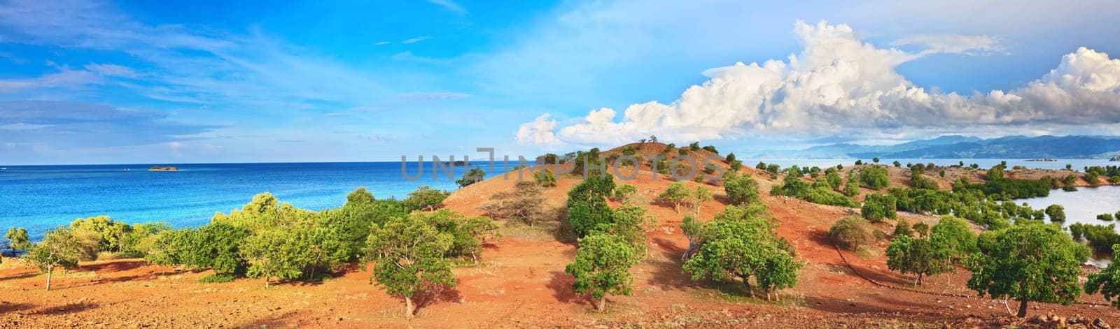 Panorama of Seraya island. Komodo national park