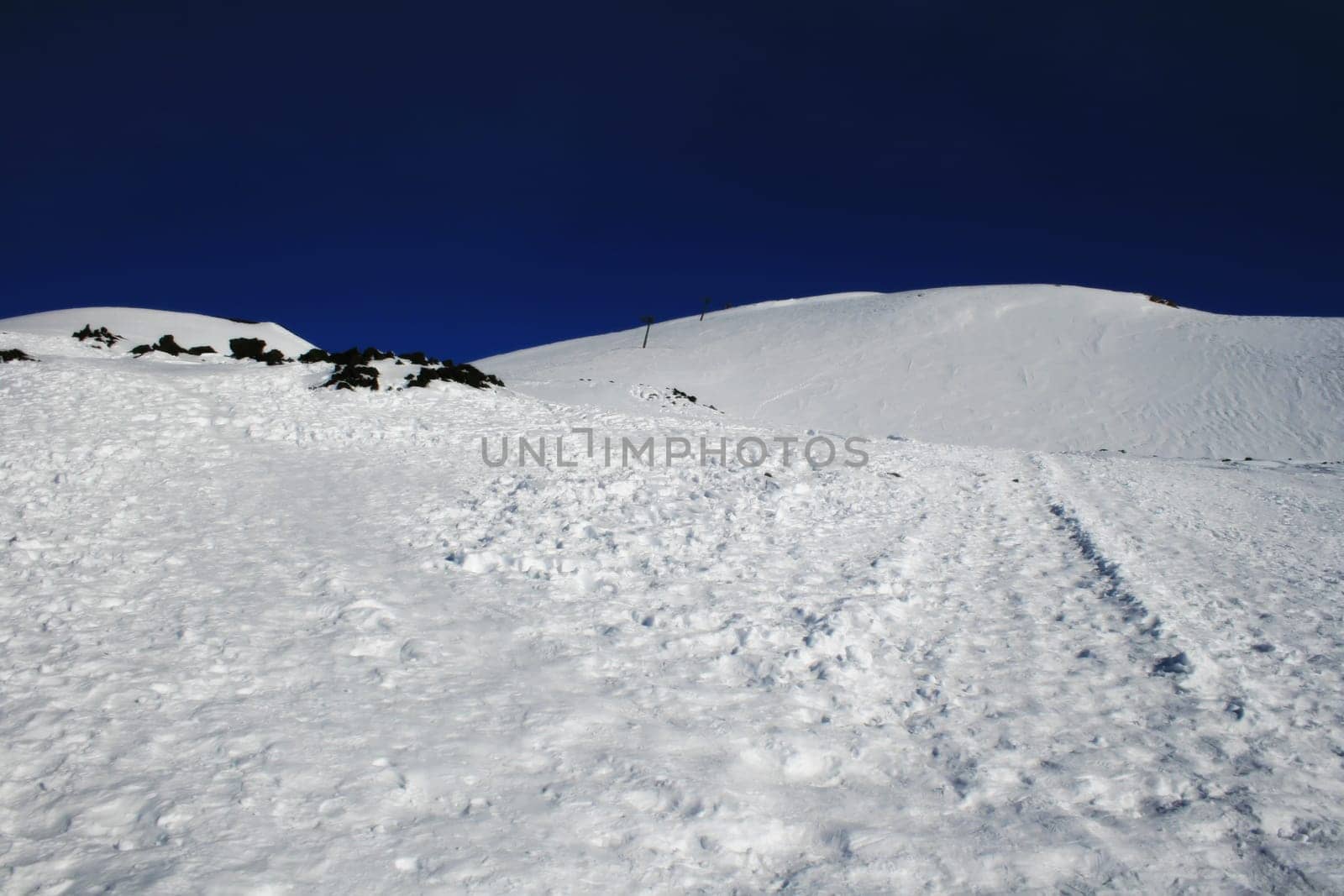 Etna, volcano of Sicily covered by snow, Sicily